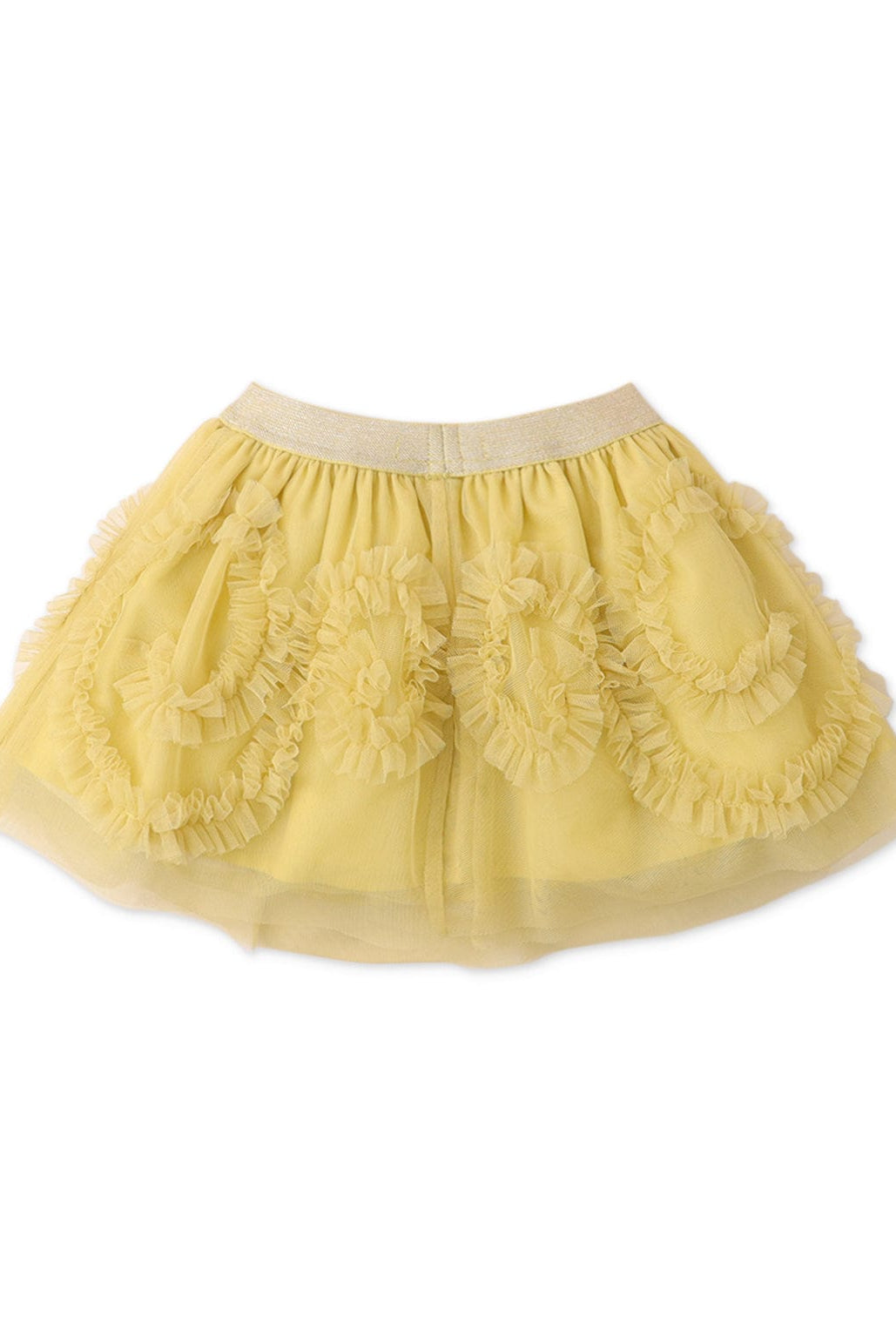 جينجرسنابس تنورة سادة شيفون مكشكشة بناتي بيبي أصفر