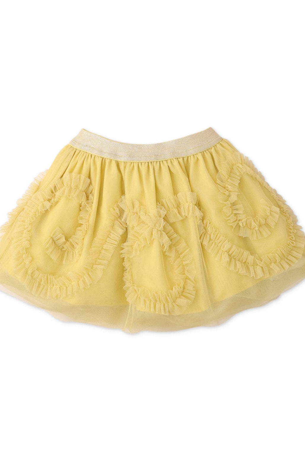 جينجرسنابس تنورة سادة شيفون مكشكشة بناتي بيبي أصفر