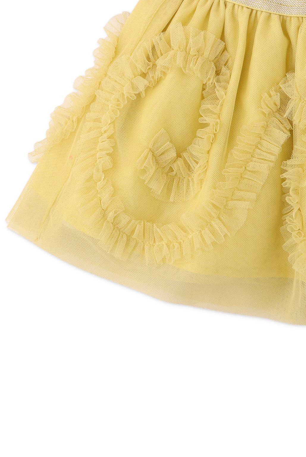 جينجرسنابس تنورة سادة شيفون مكشكشة بناتي بيبي أصفر