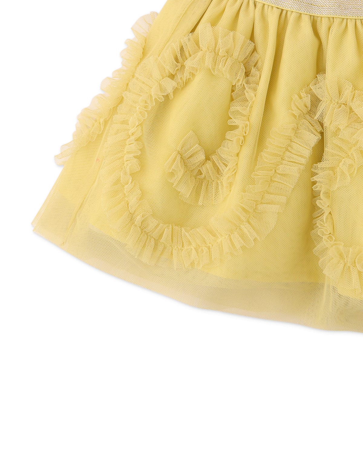 جينجرسنابس تنورة سادة شيفون مكشكشة بناتي بيبي أصفر