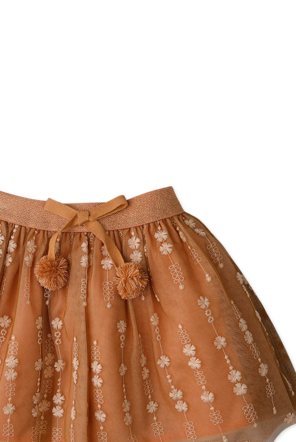 جينجرسنابس تنورة قصيرة منسوجة بناتي رضع بني