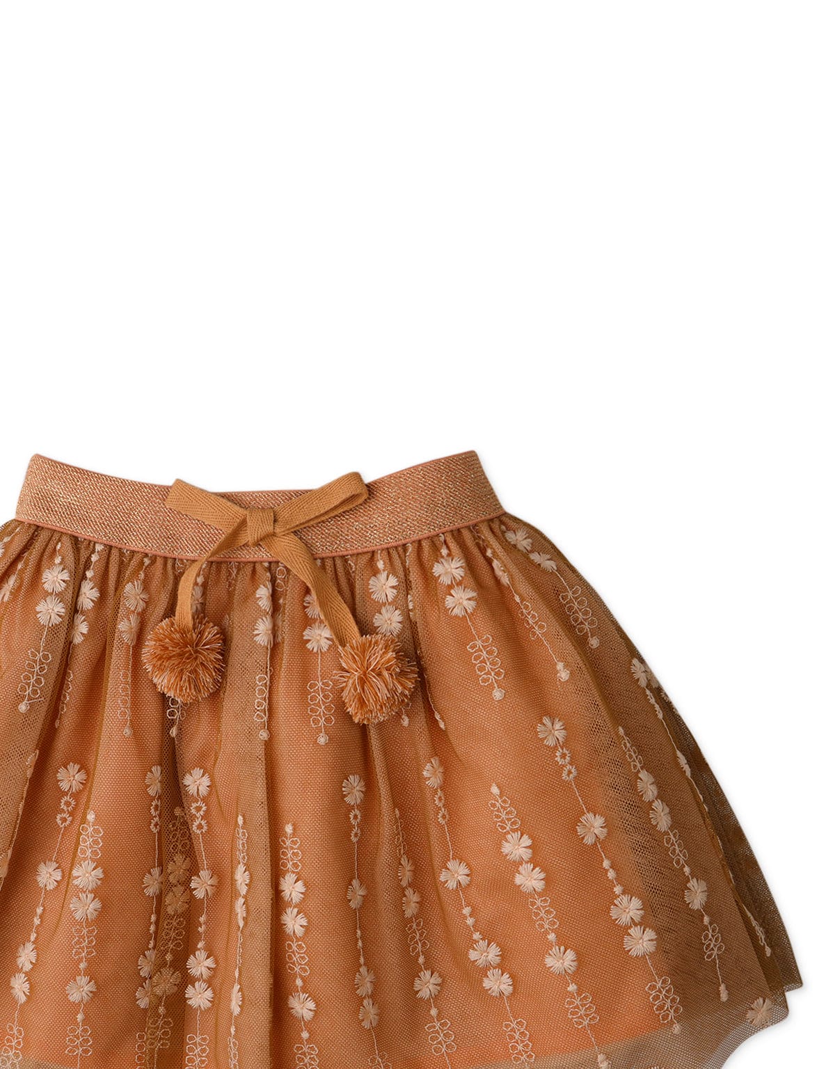 جينجرسنابس تنورة قصيرة منسوجة بناتي رضع بني