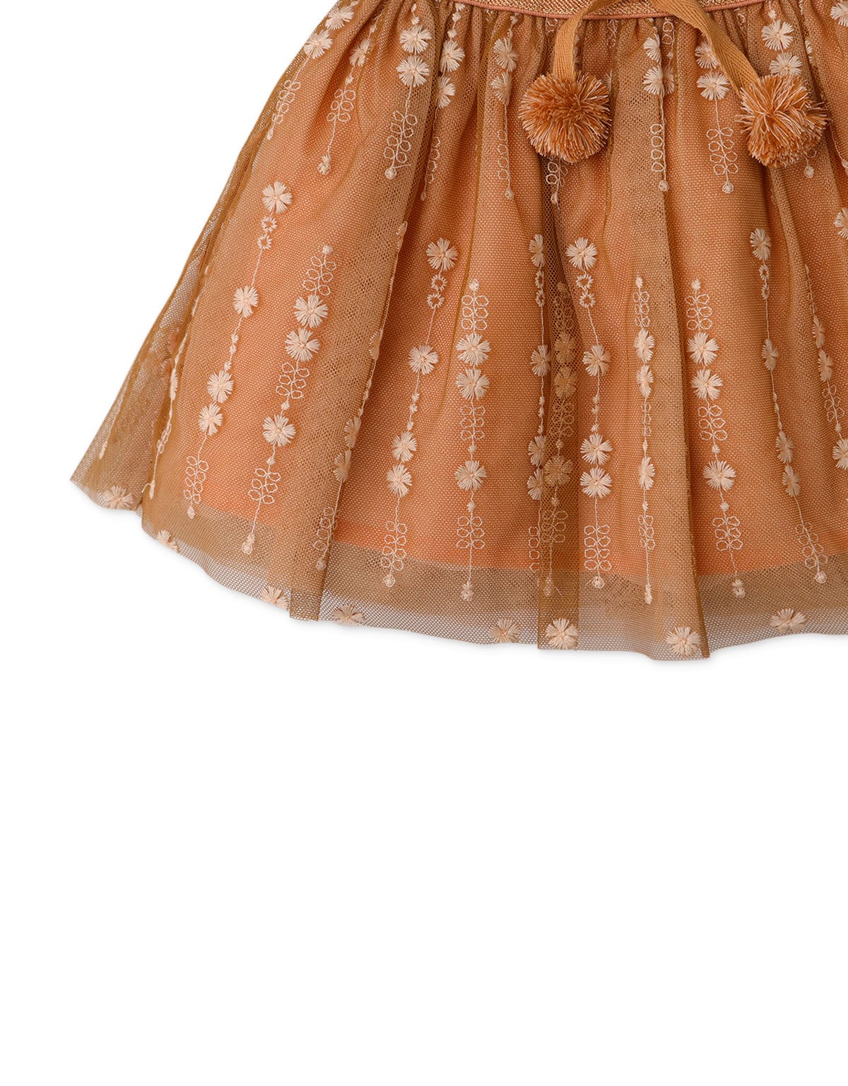 جينجرسنابس تنورة قصيرة منسوجة بناتي رضع بني