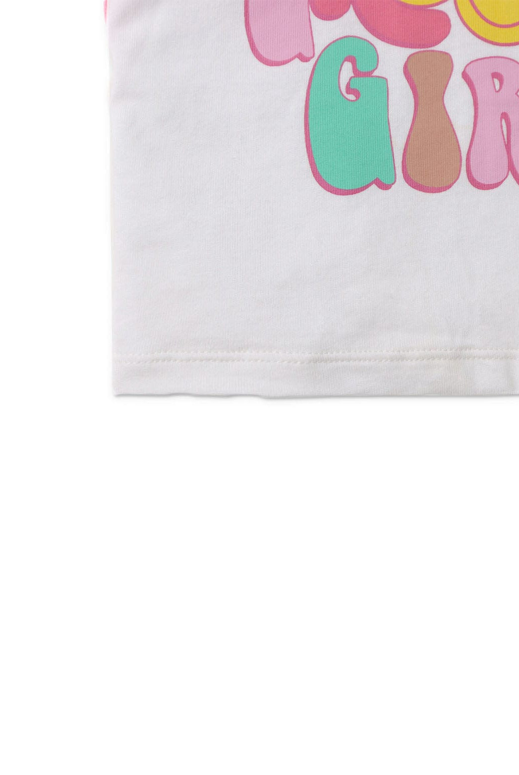 جينجرسنابس تي شيرت للفتيات الرضع بنمط كتابة أبيض