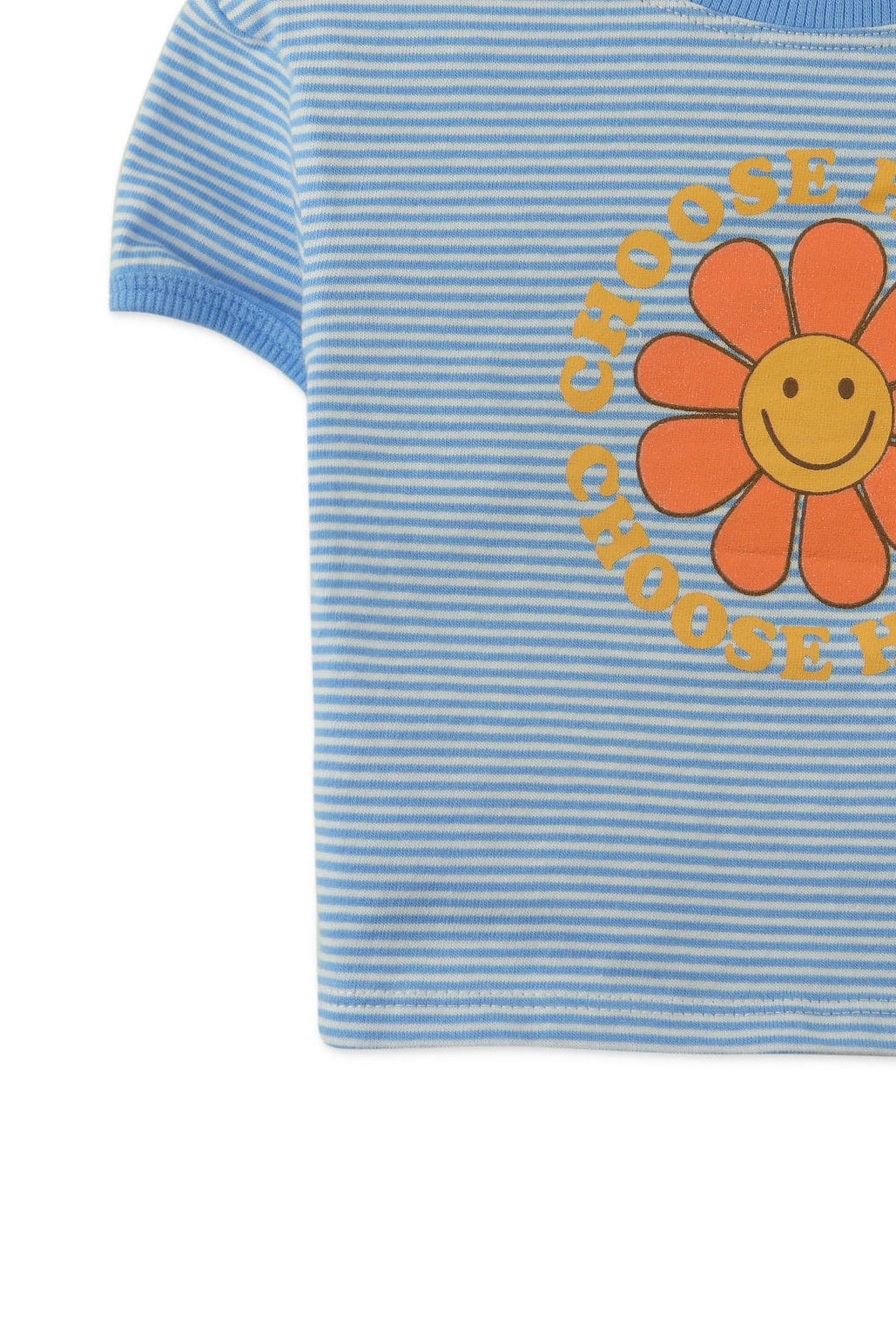 جينجرسنابس بلوزة مخططة بالعرض بيبي بناتي نص كم أزرق