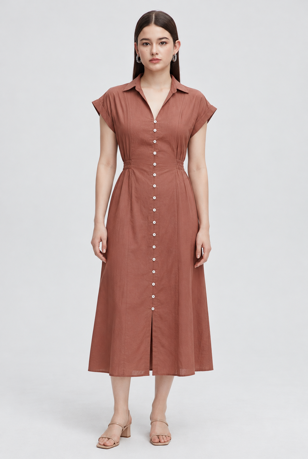 IY953S262ZI dark_peach full front - model Daria S