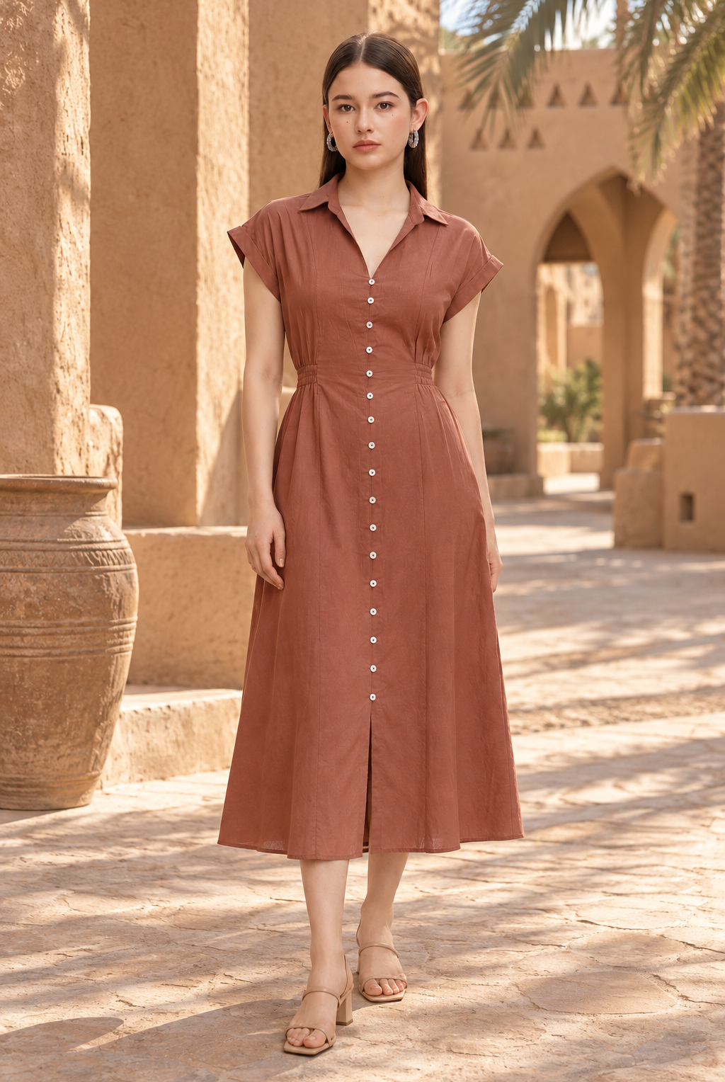 IY953S262ZI dark_peach lifestyle - model Daria S