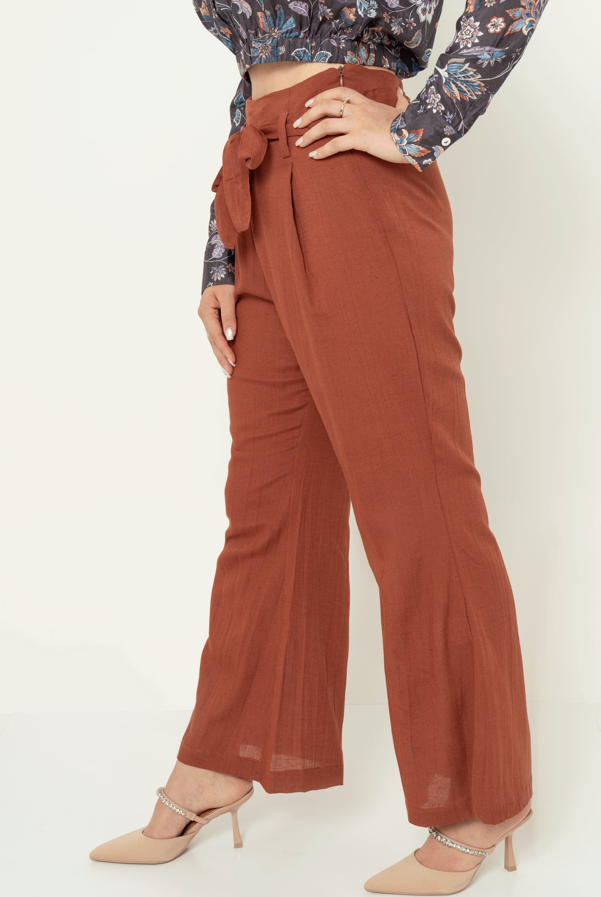 يولا بنطلون نسائي طويل برباط على الخصر