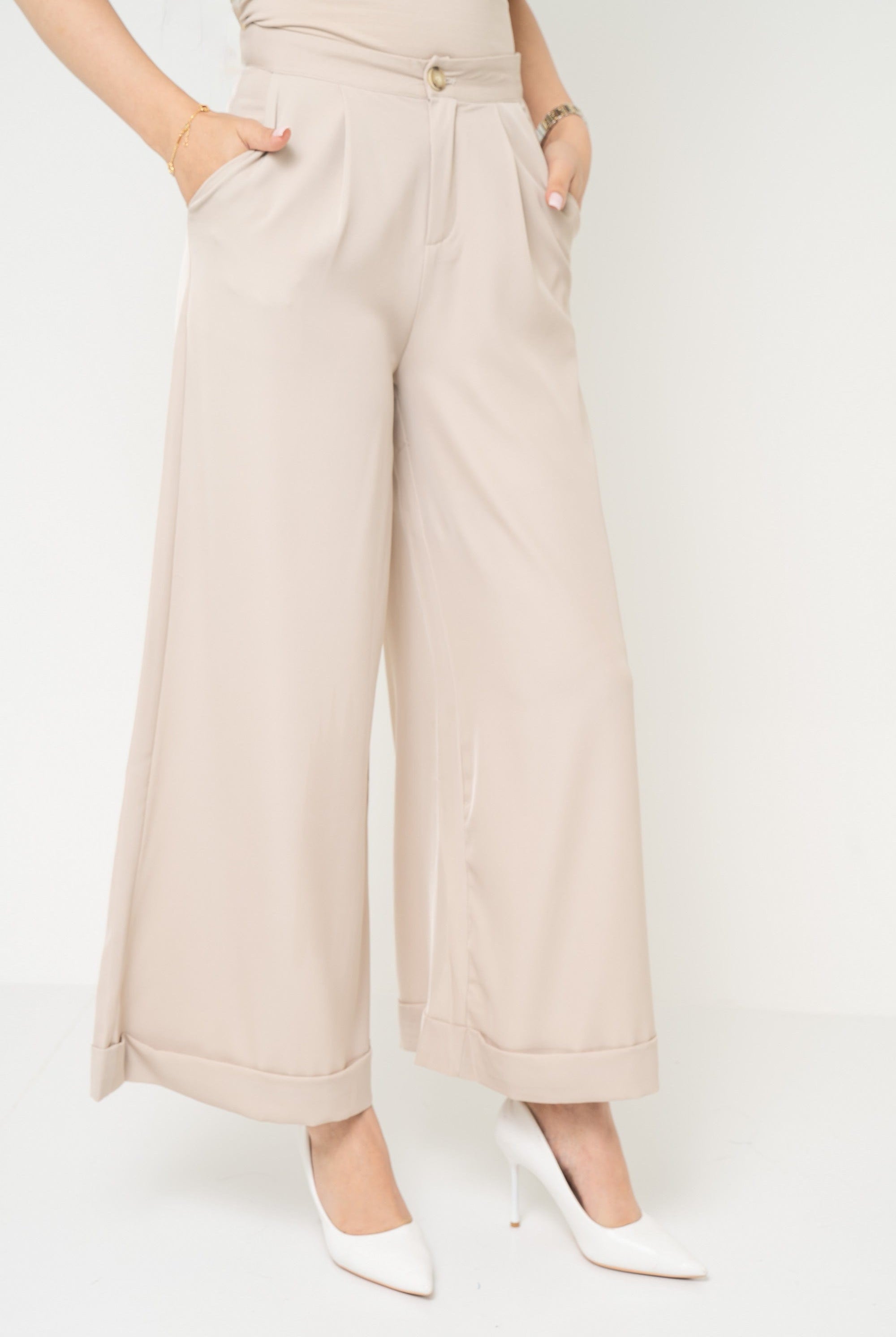 يولا بنطلون نسائي طويل كلاسيك واسع