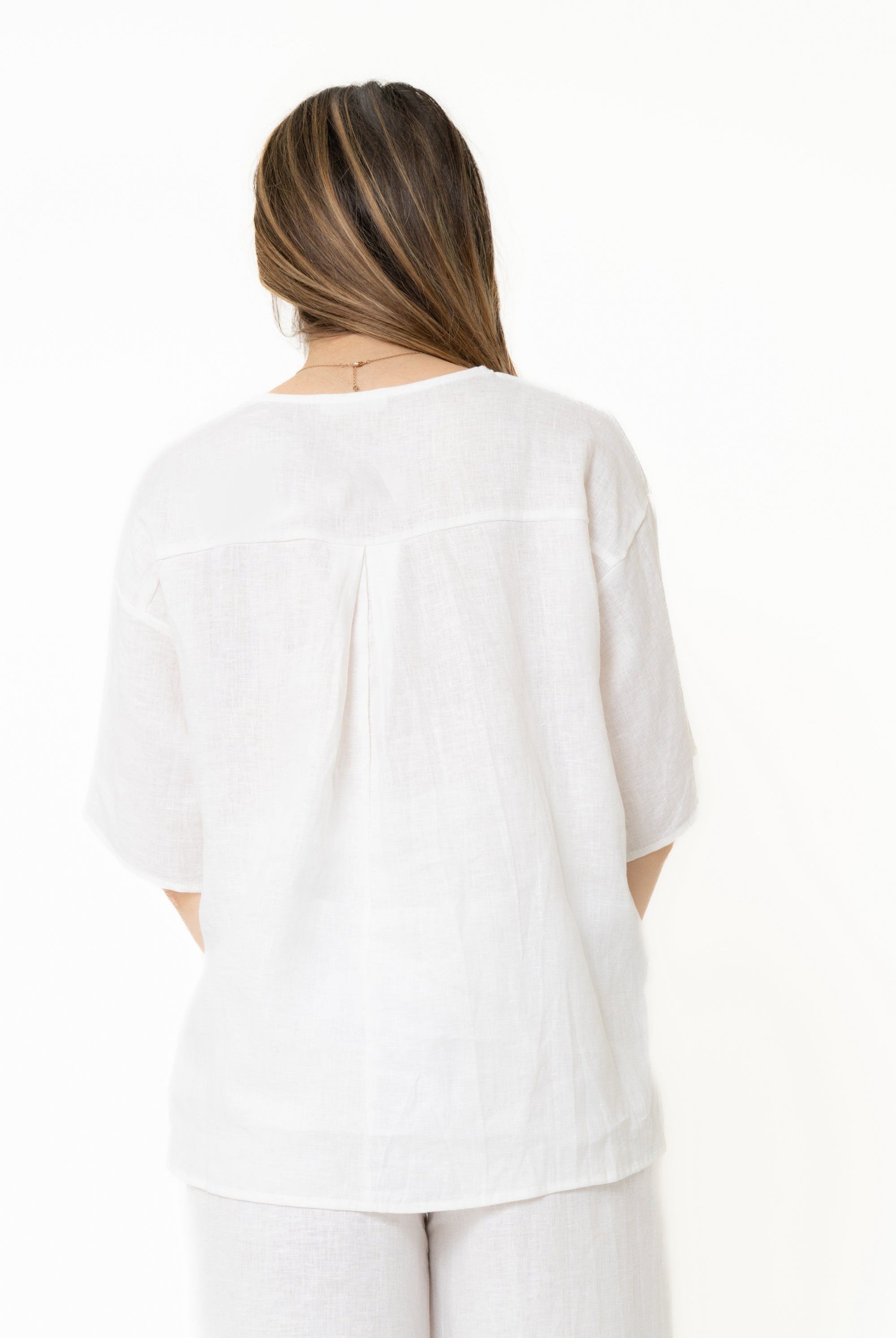 يولا بلوزة نسائي ساده نص كم