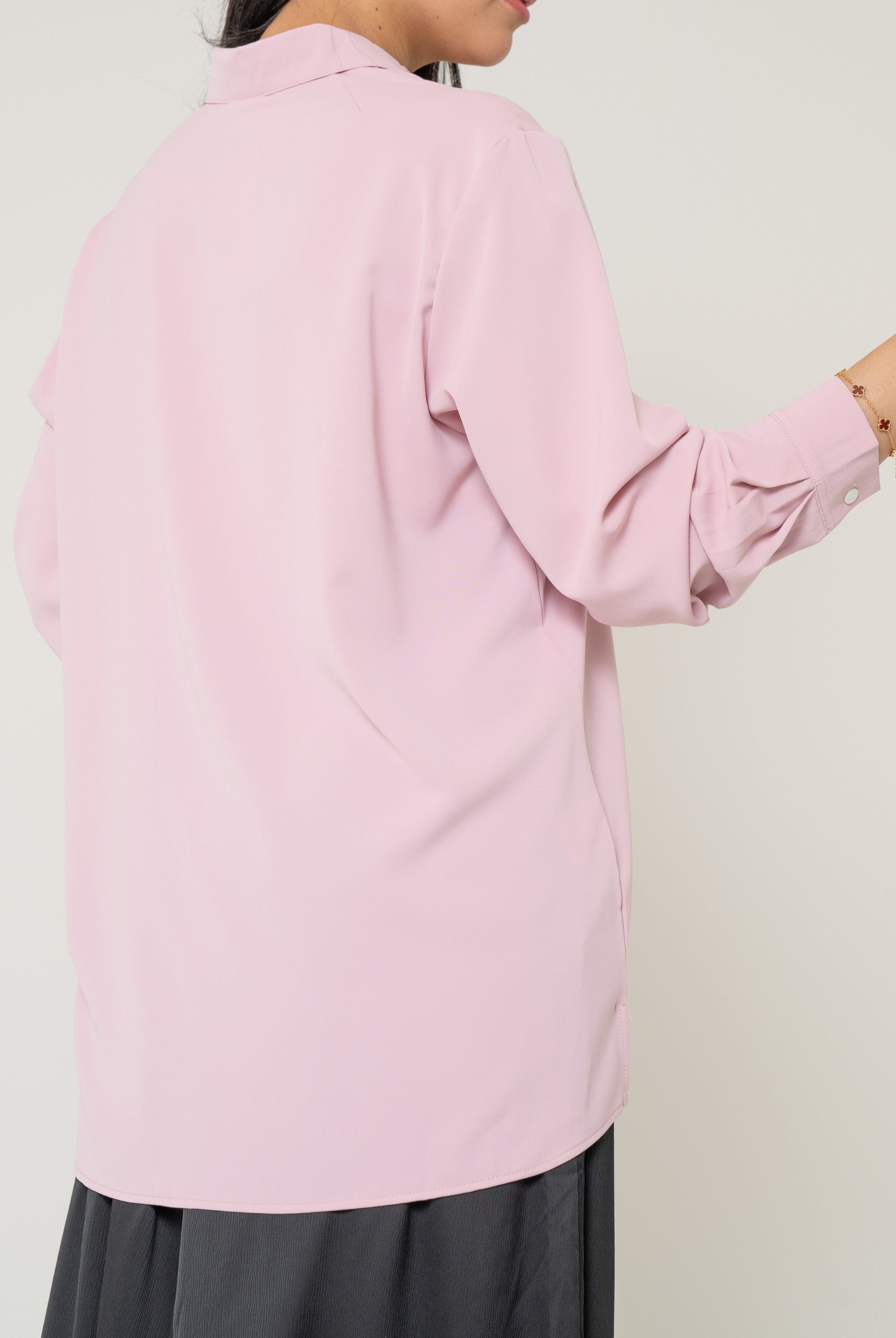 يولا بلوزة نسائية قصة قميص طويله كم طويل