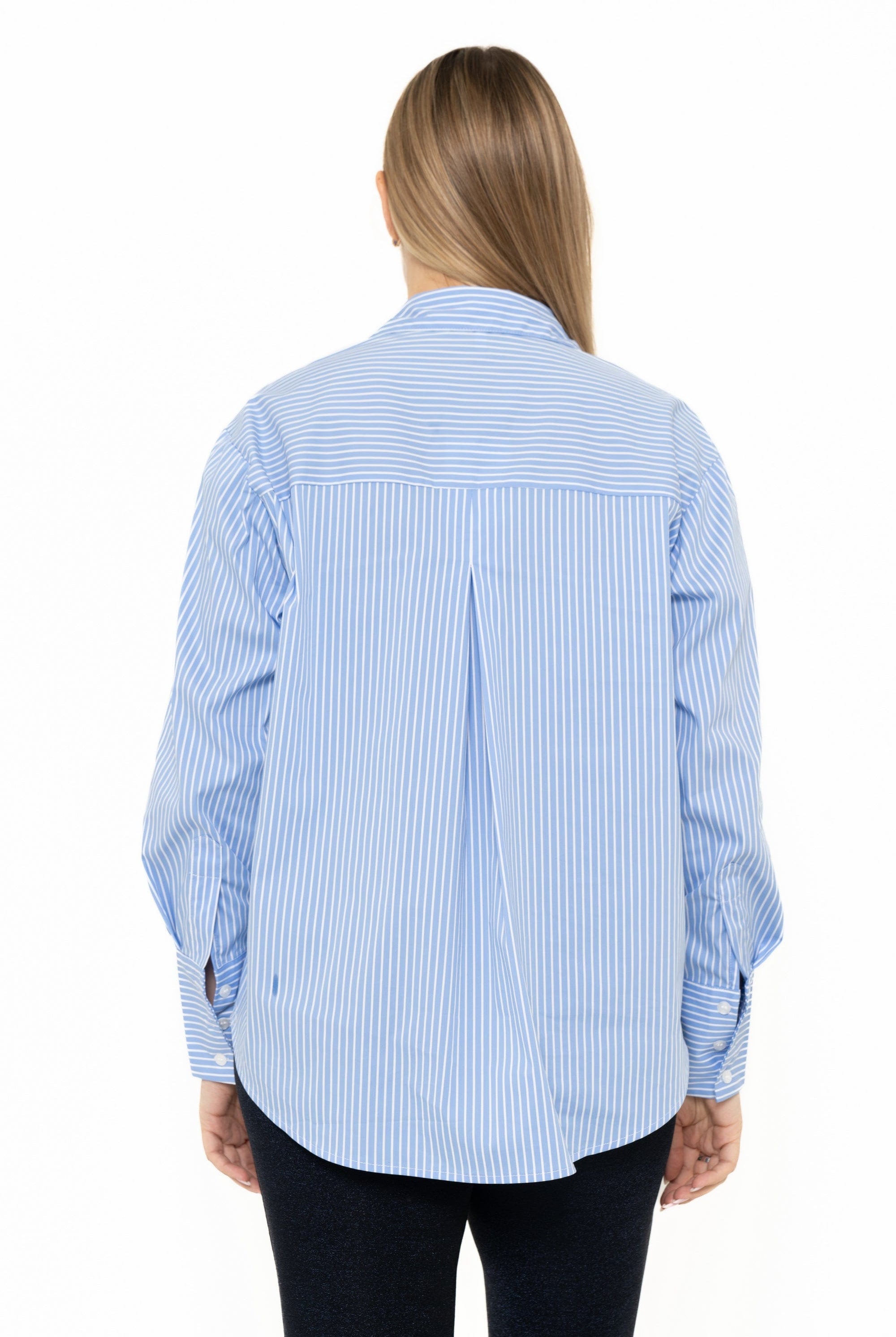 يولا بلوزة نسائية بكم طويل وأزرار أمامية بقصة قميص