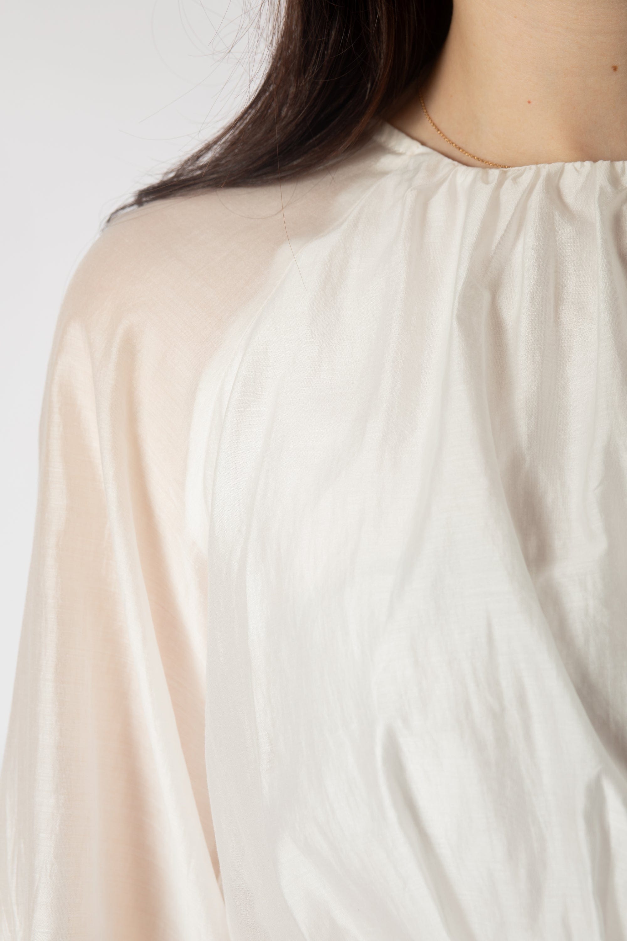 بلوزة خصر مرتفع سادة 3/4 كم نسائي