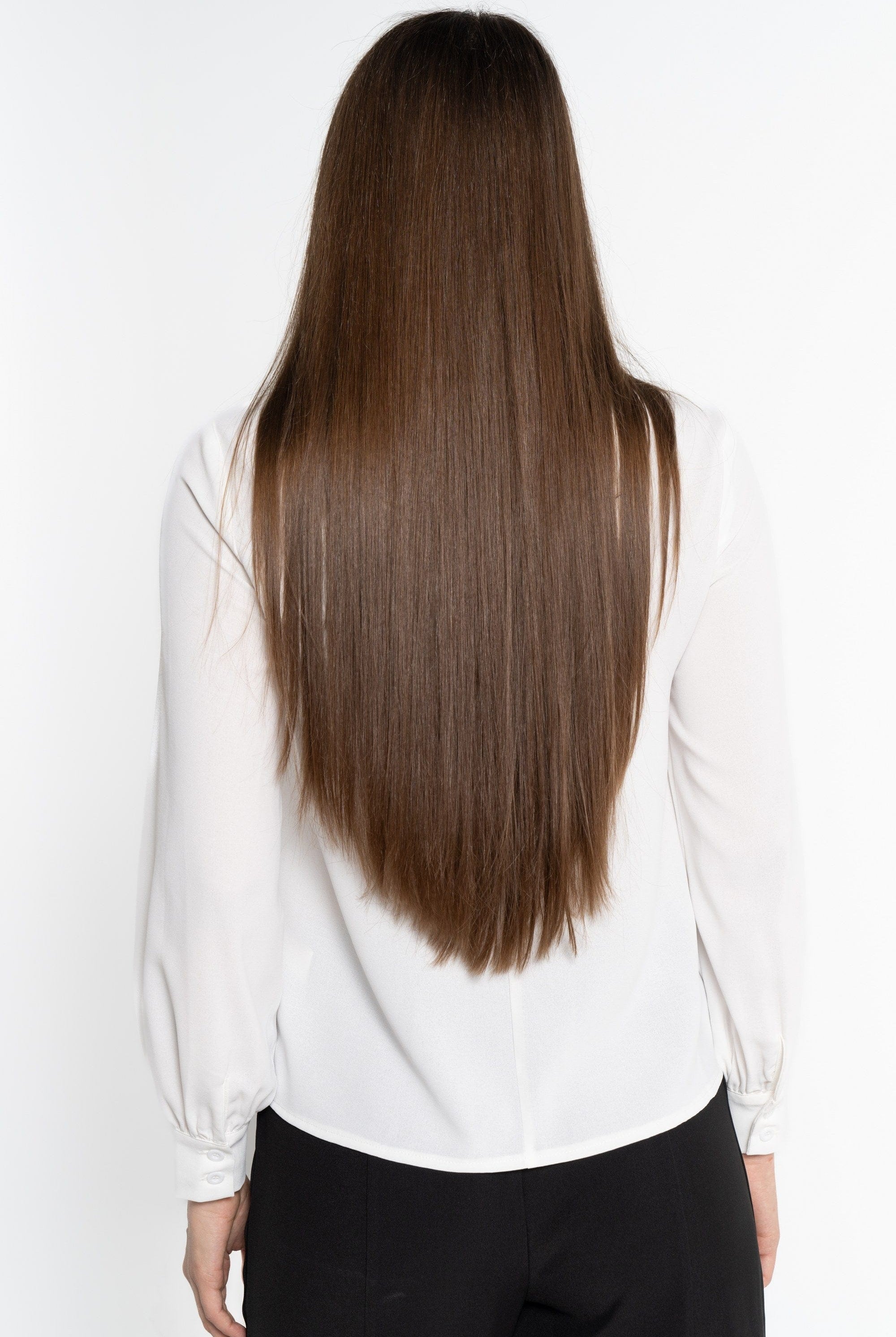 نتشي بلوزة بأكمام طويلة سادة بياقة مكشكشة مطرزة نسائي