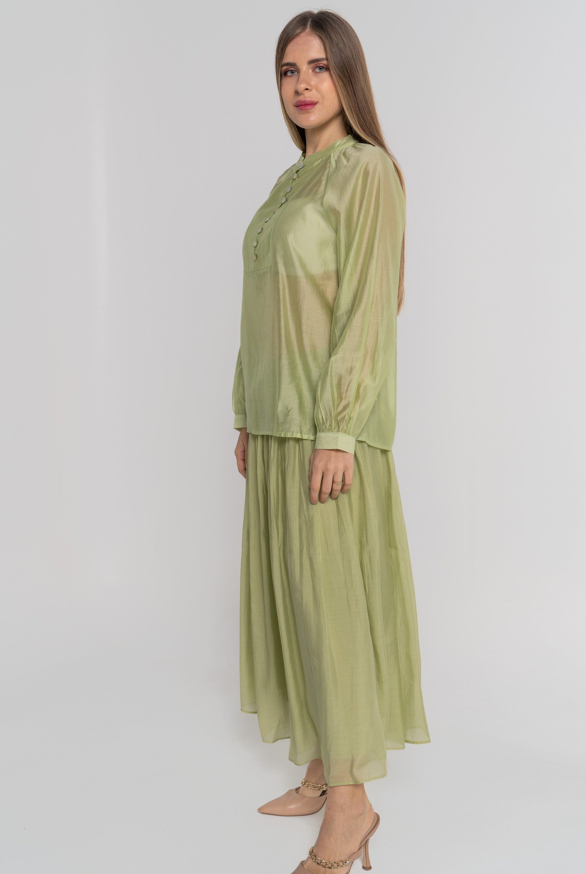 نتشي تنورة سادة كلوش ميدي