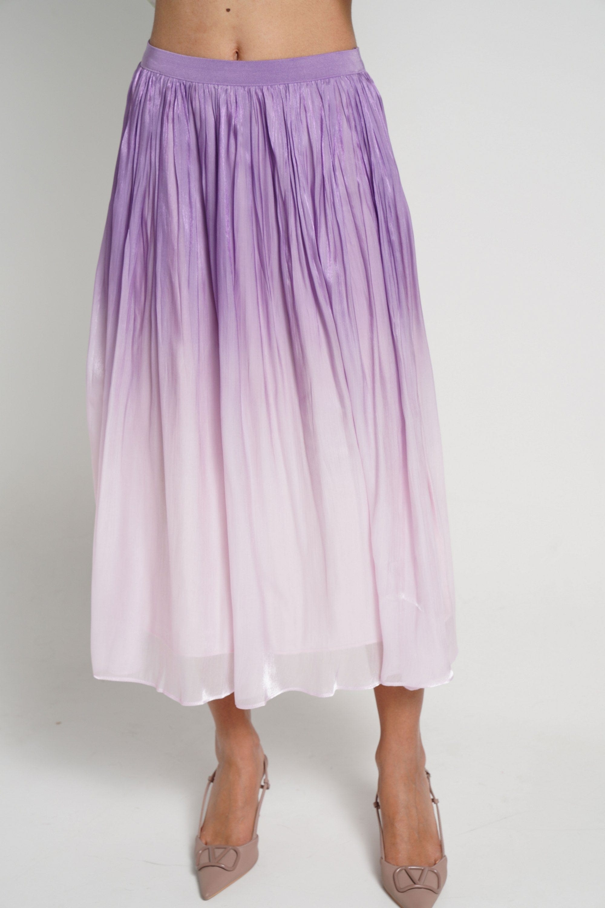 نتشي تنورة ميدي نسائية شيفون نفش