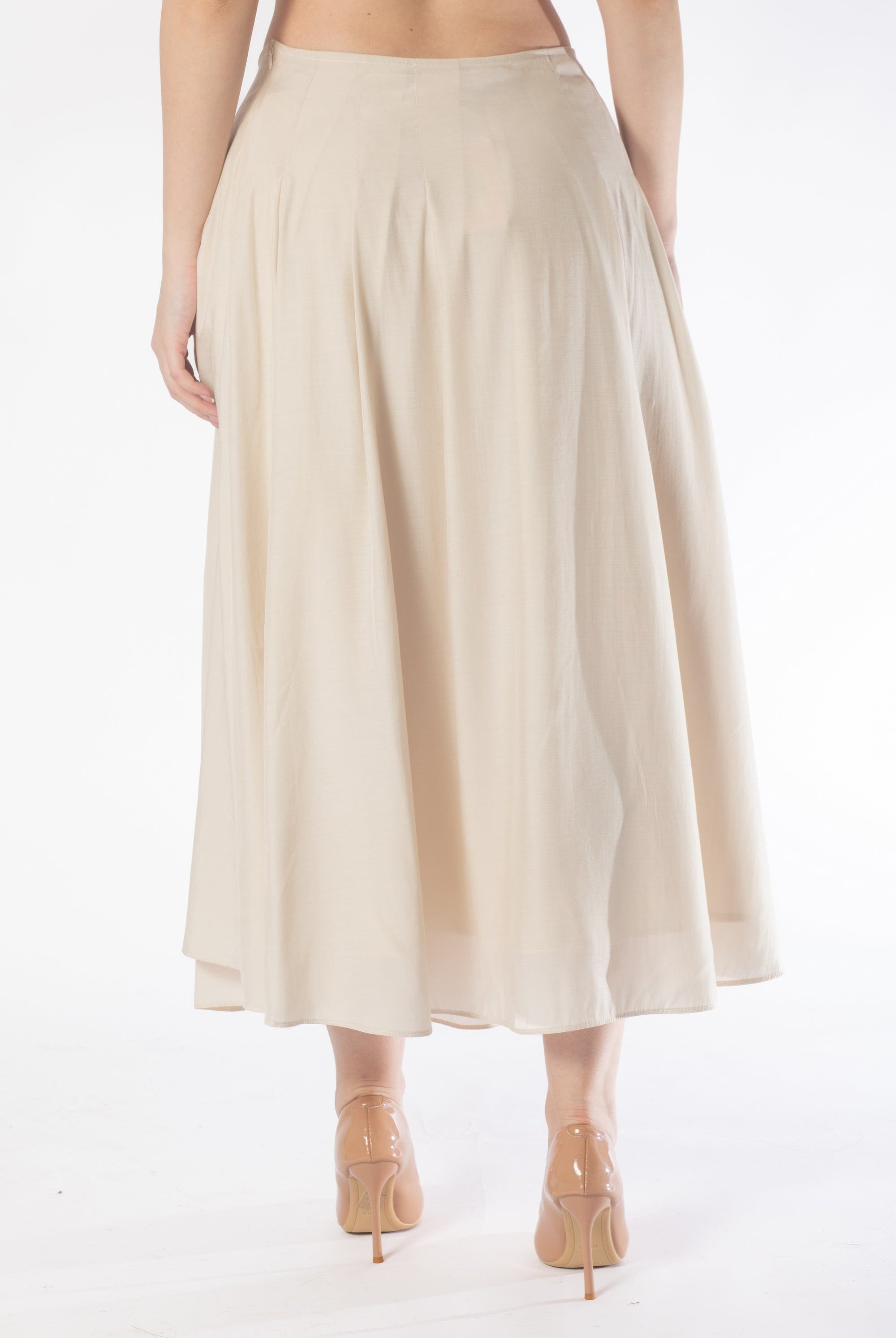 تنورة ميدي سادة واسعة نسائي