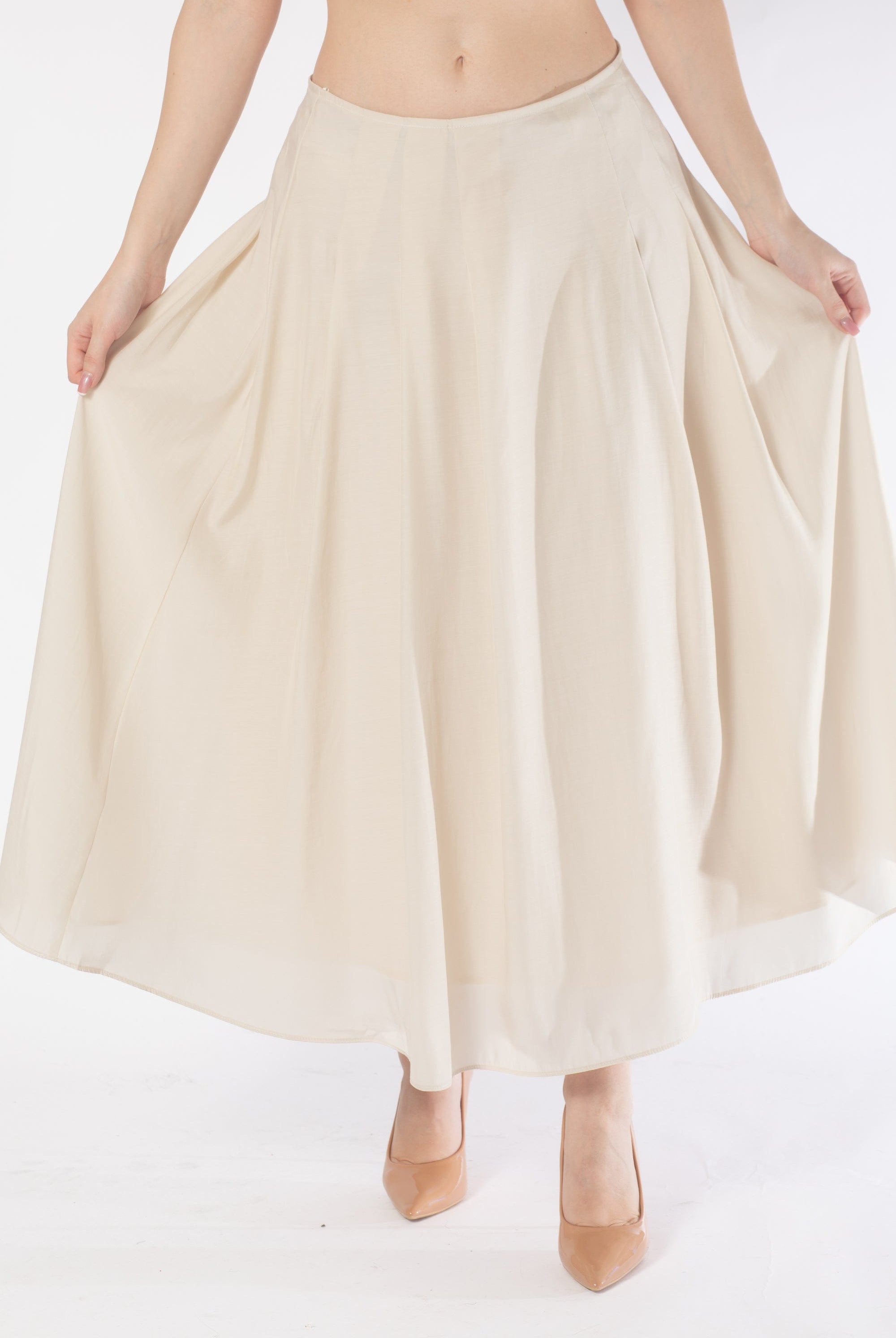 تنورة ميدي سادة واسعة نسائي