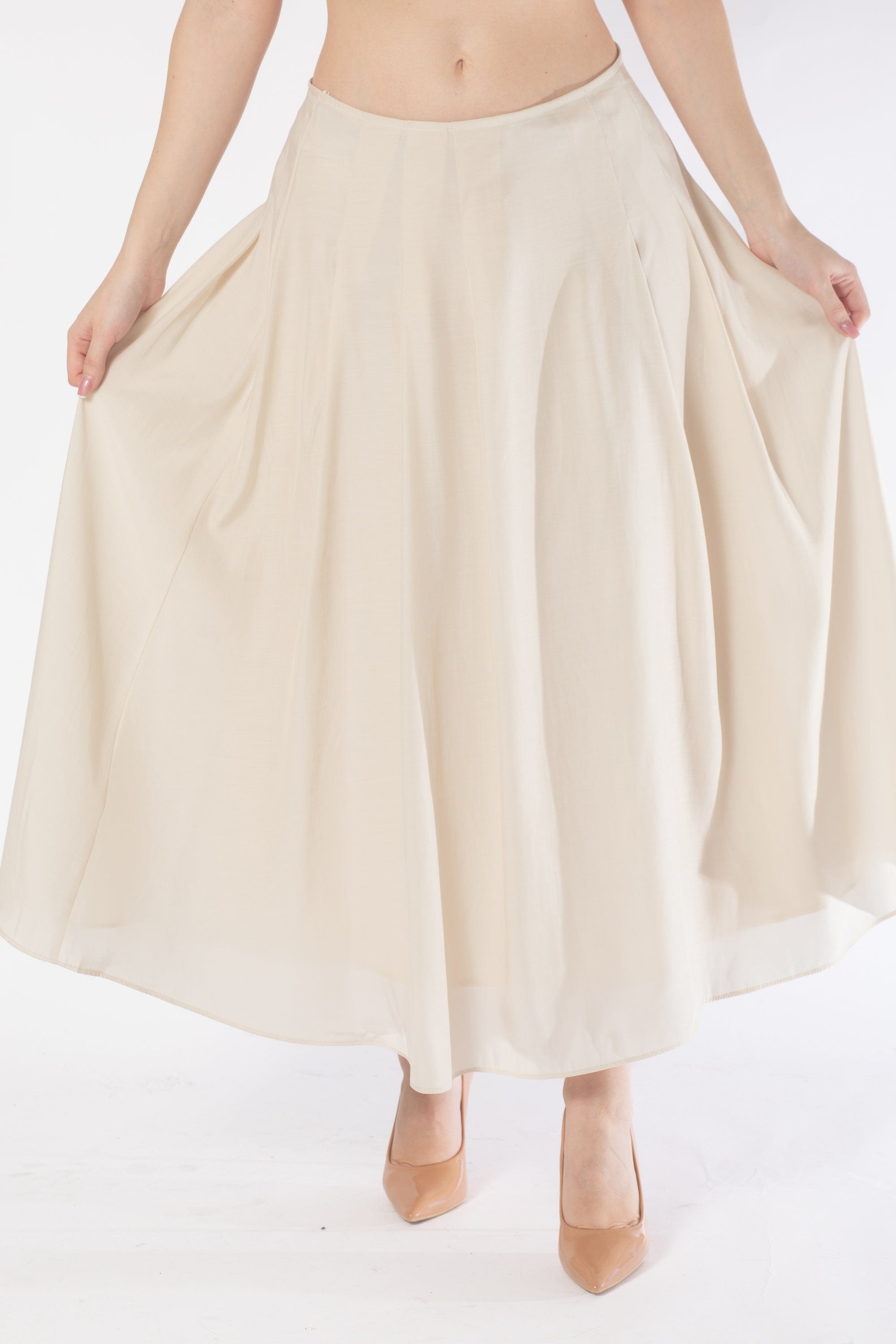 تنورة ميدي سادة واسعة نسائي