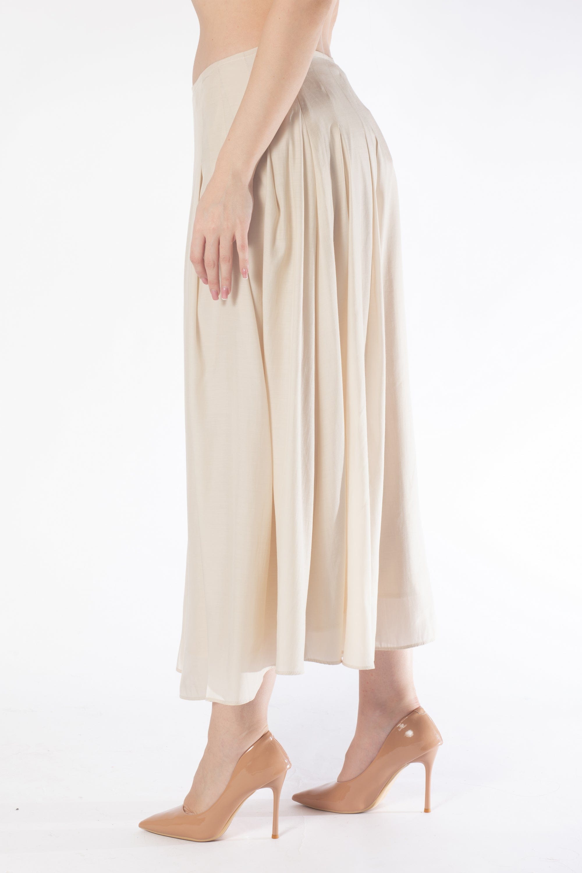 تنورة ميدي سادة واسعة نسائي