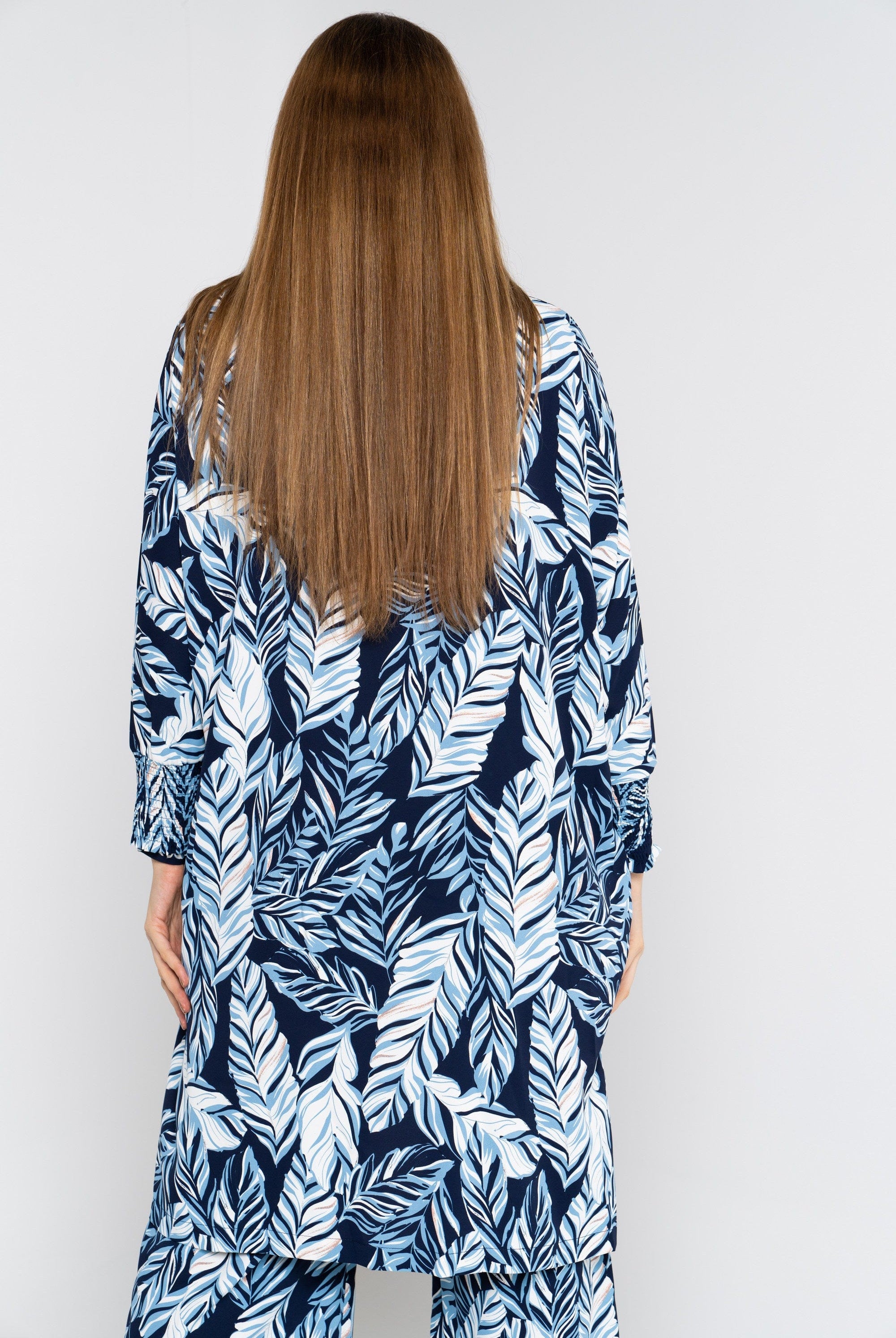 نتشي كارديجان طويل بأكمام مشجر