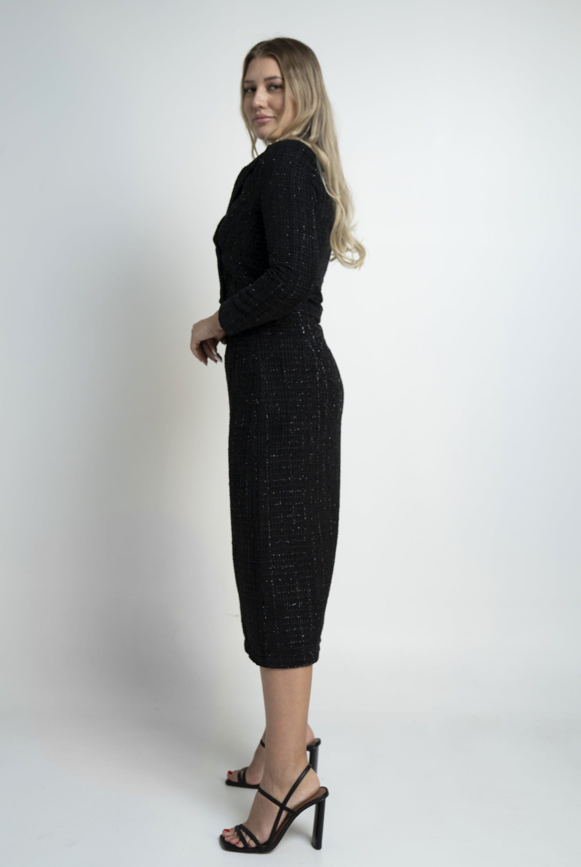 نتشي تنورة ميدي رسمية ضيقة نسائي