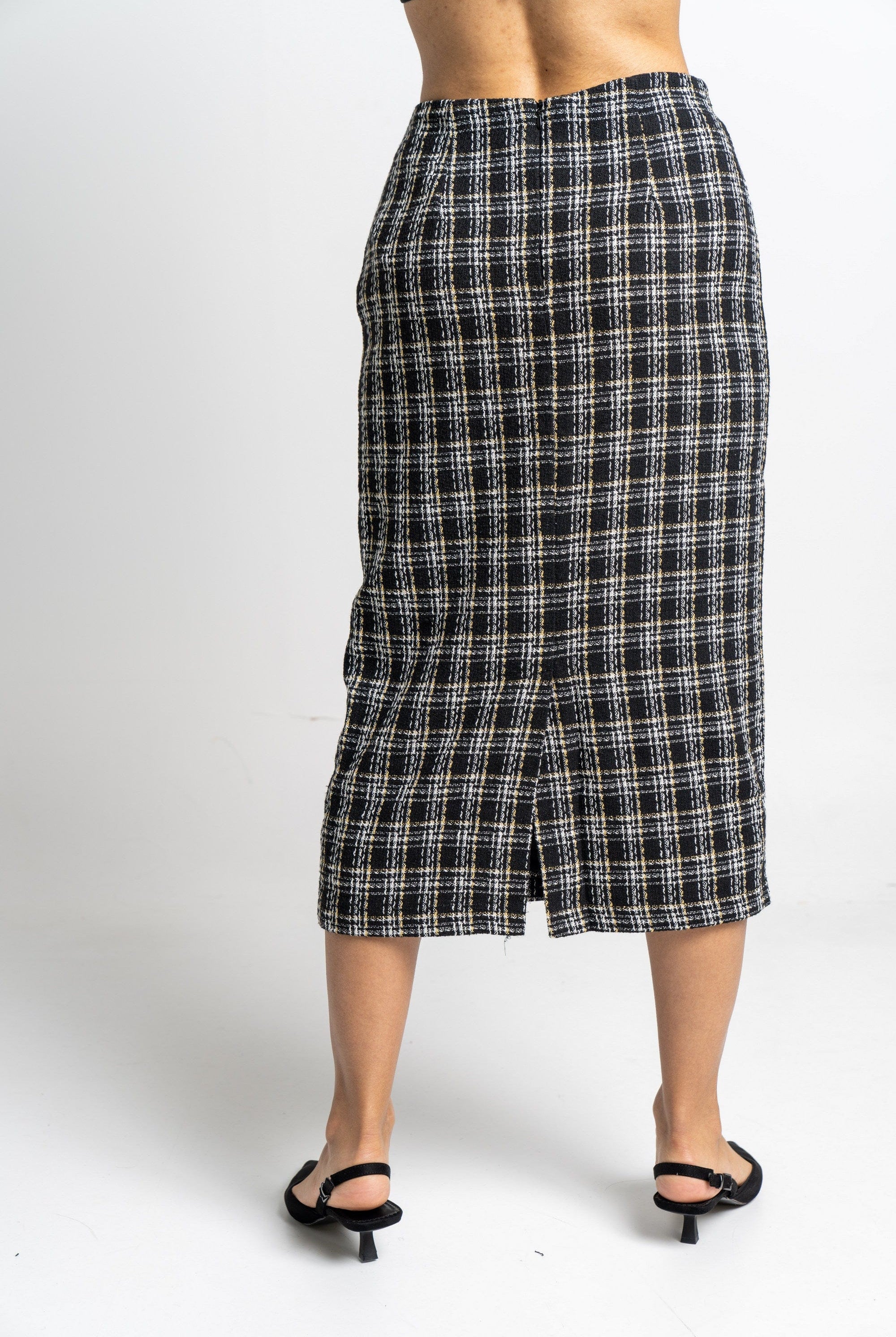 نتشي تنورة ميدي كاروهات نسائي