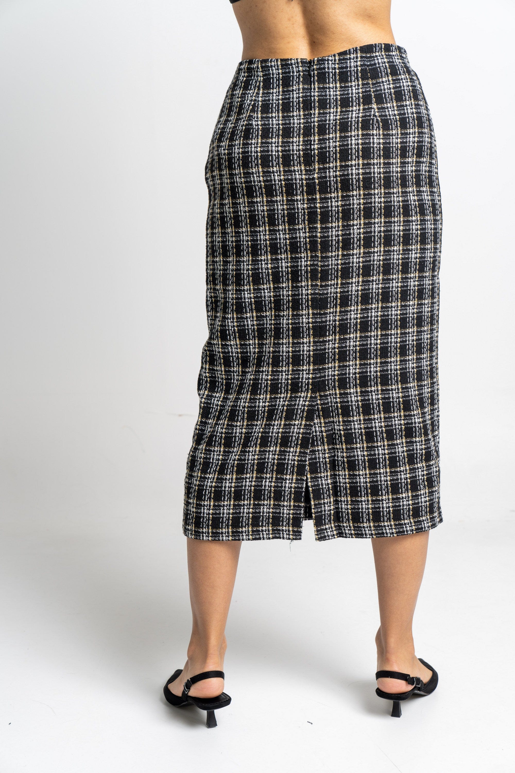 نتشي تنورة ميدي كاروهات نسائي