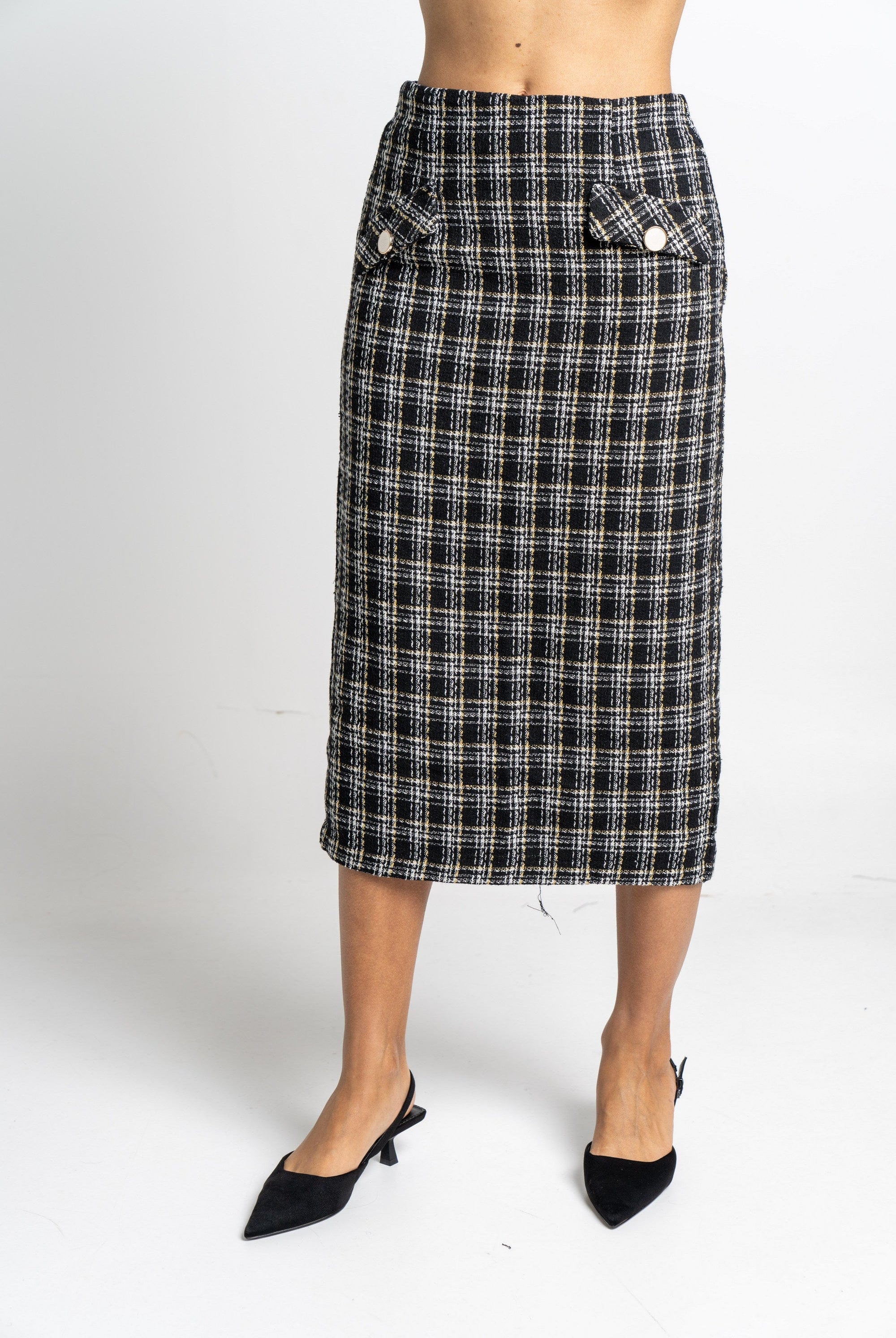 نتشي تنورة ميدي كاروهات نسائي