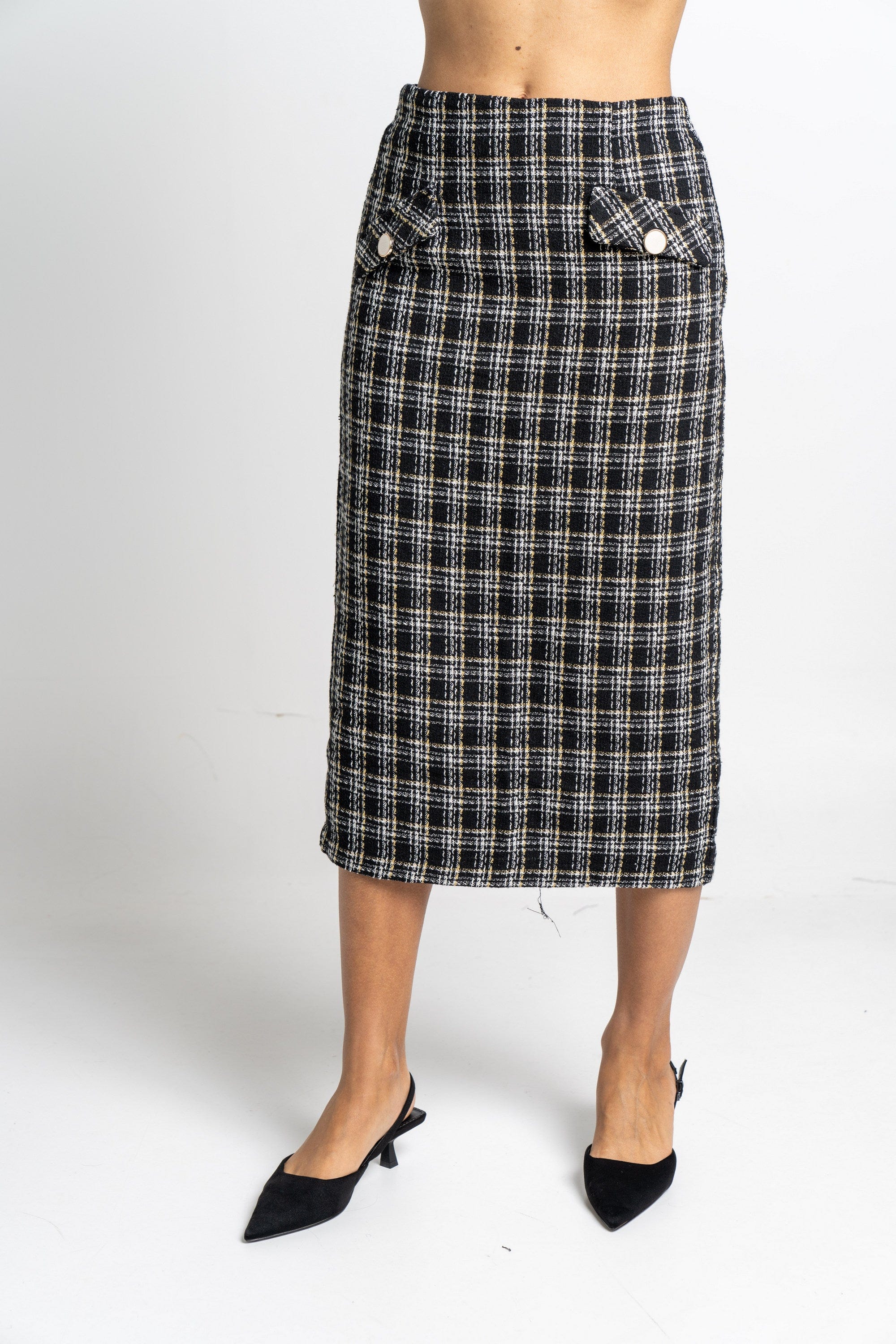 نتشي تنورة ميدي كاروهات نسائي