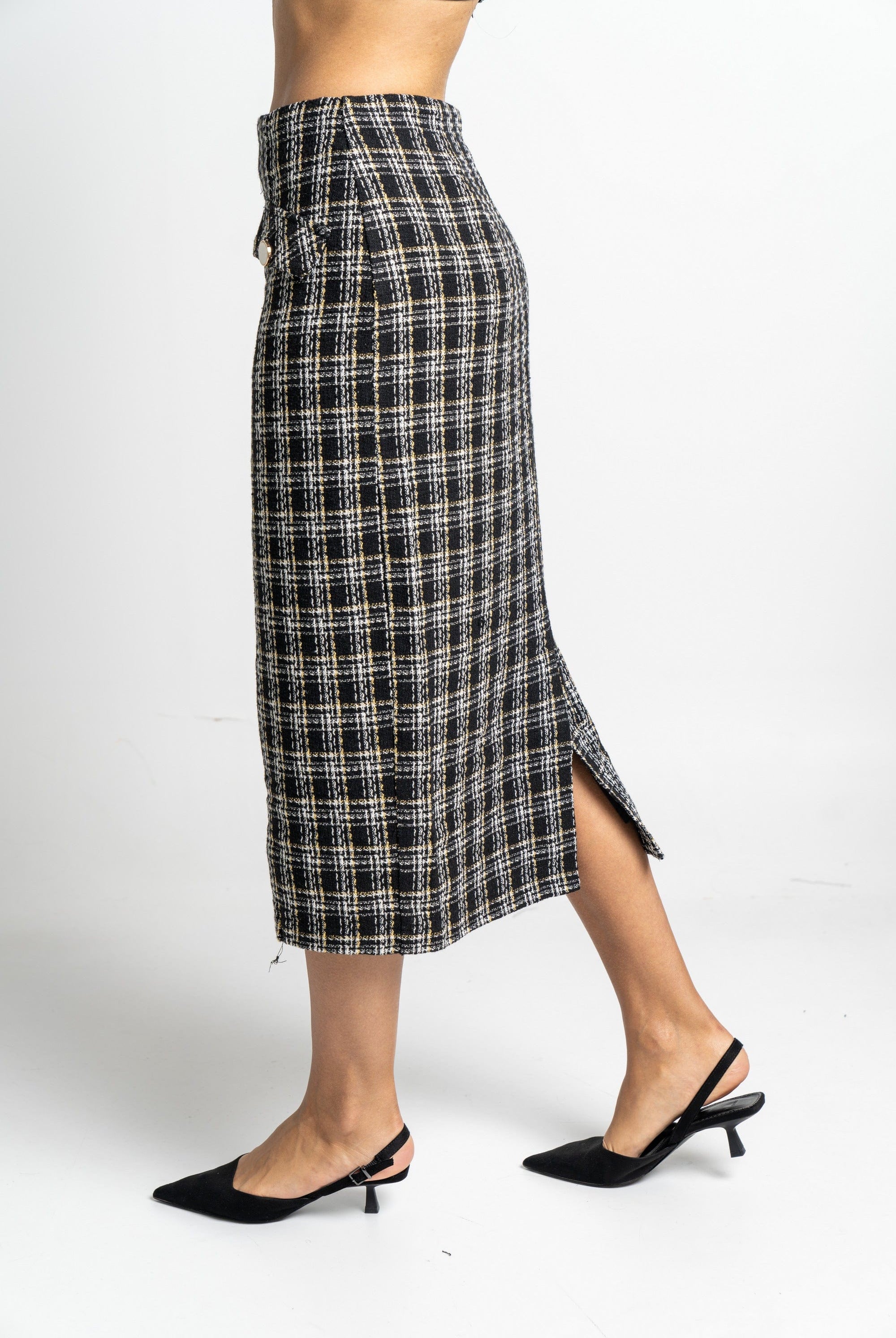 نتشي تنورة ميدي كاروهات نسائي