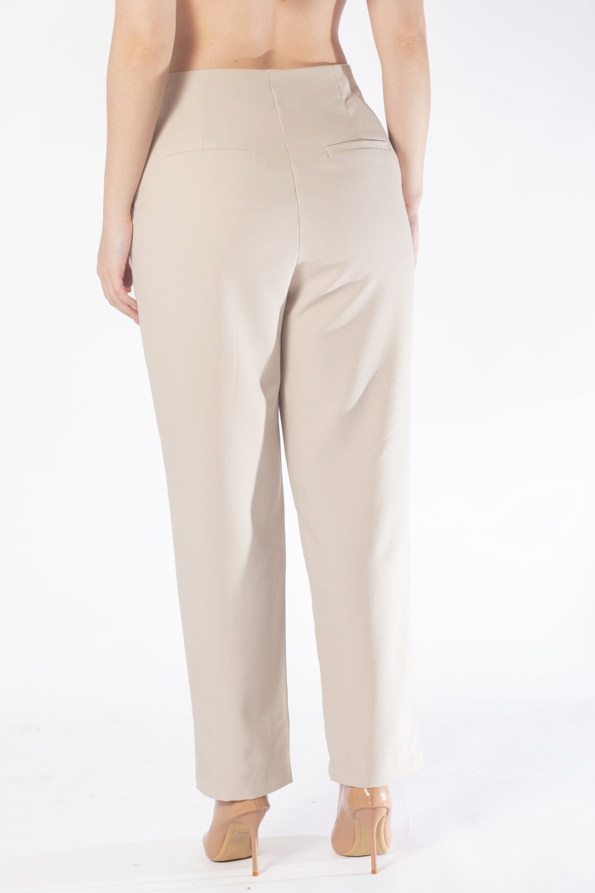 بنطلون طويل بأزرار جانبية نسائي