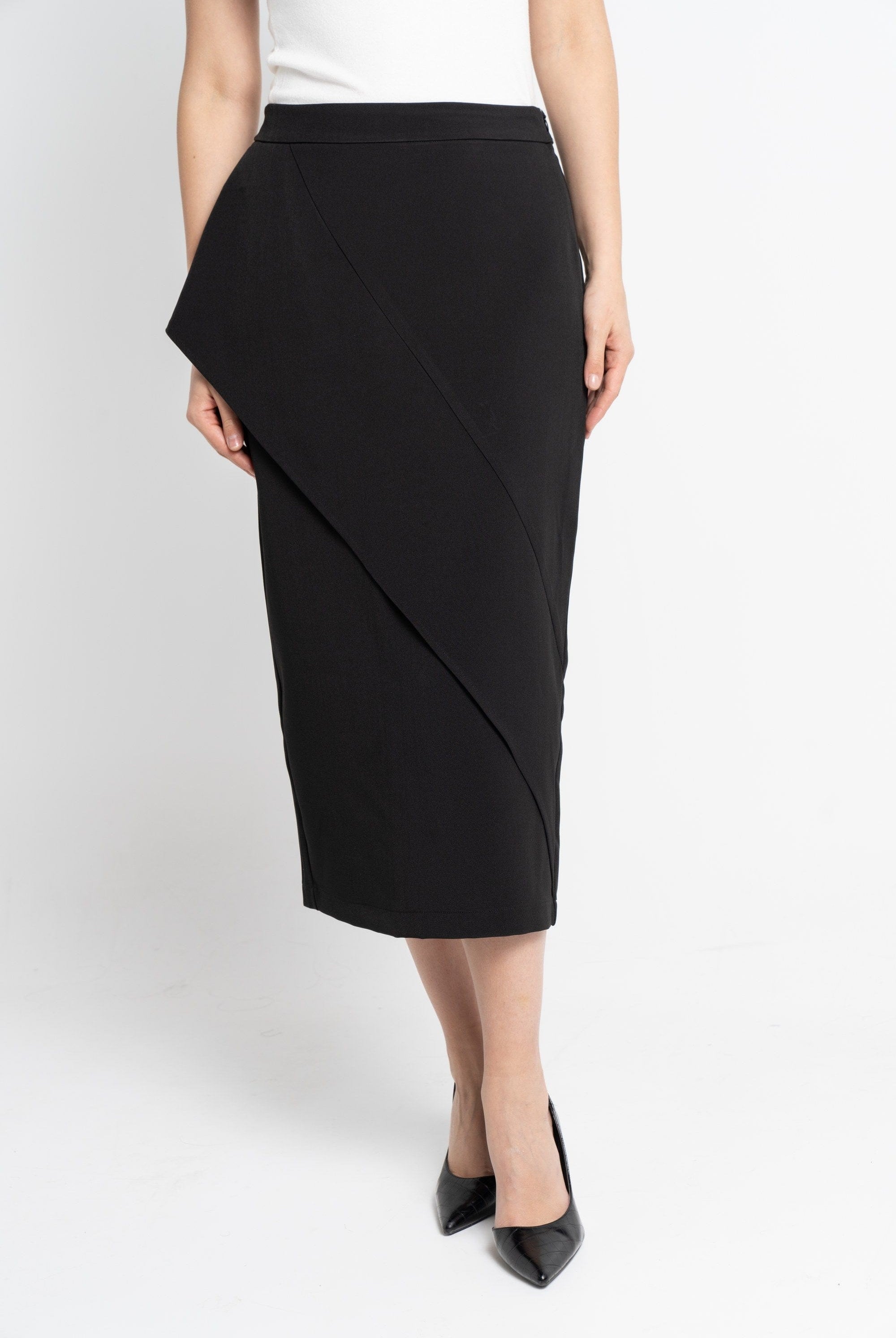 نتشي تنورة ميدي نسائية طبقتين سادة