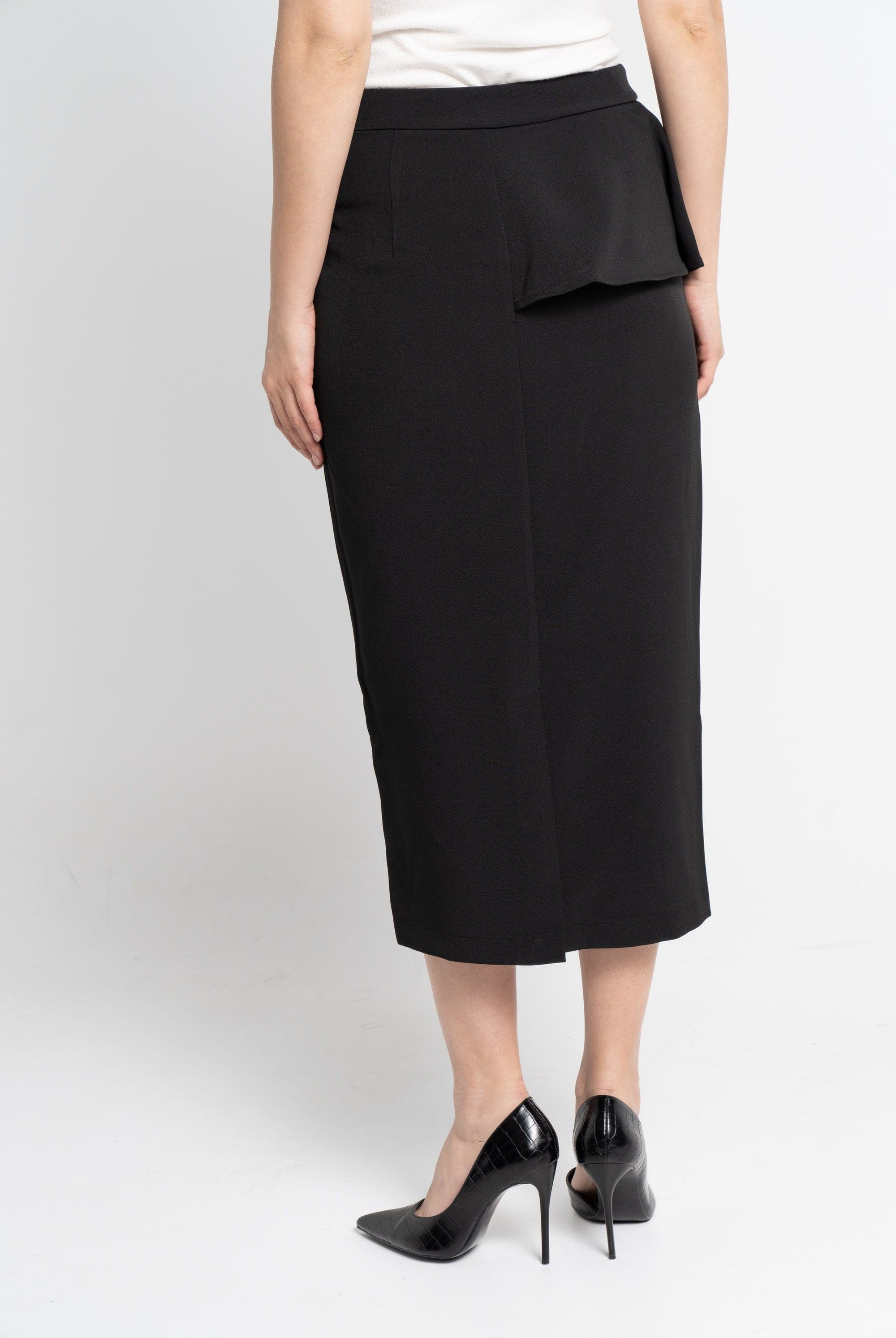 نتشي تنورة ميدي نسائية طبقتين سادة