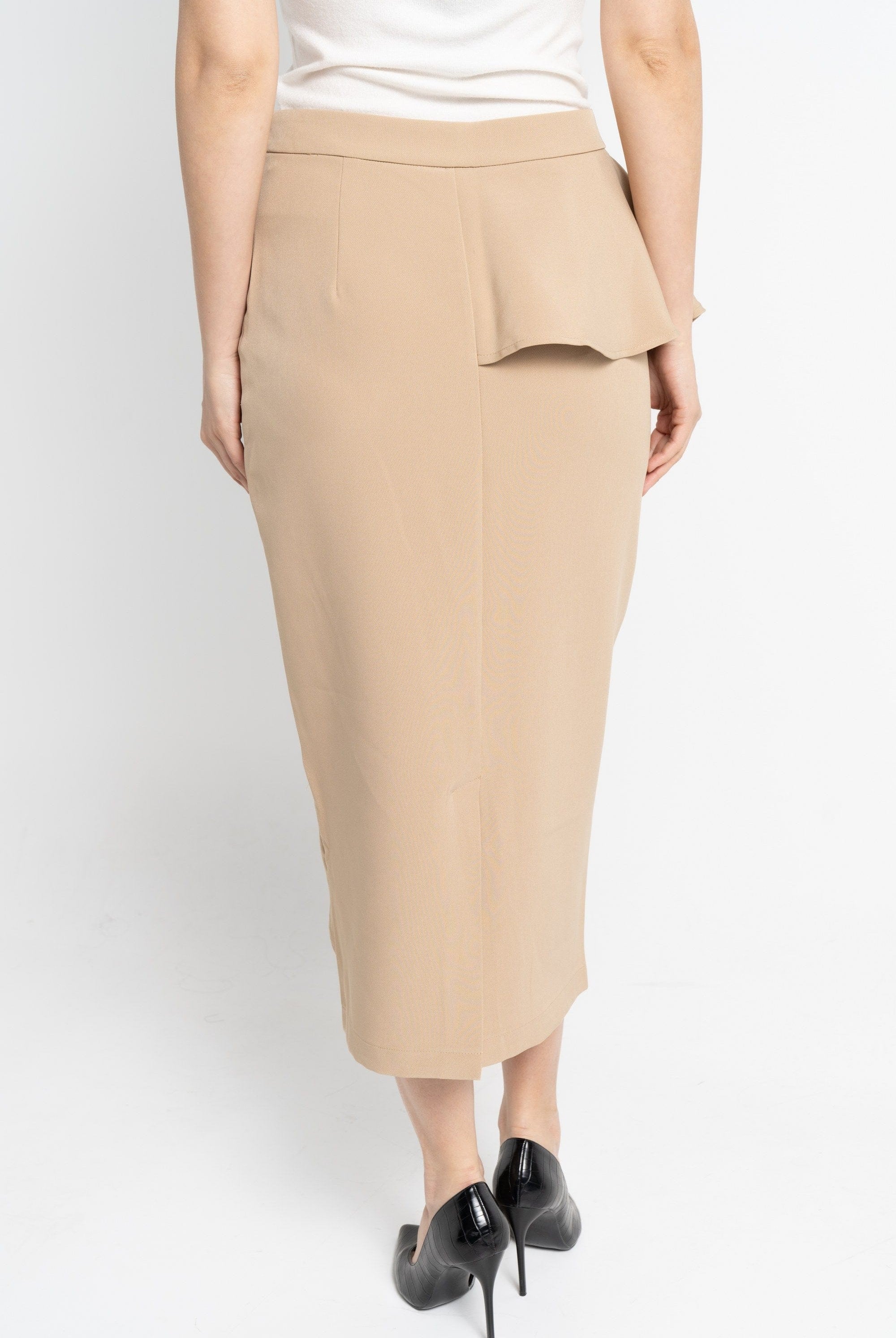 نتشي تنورة ميدي نسائية طبقتين سادة