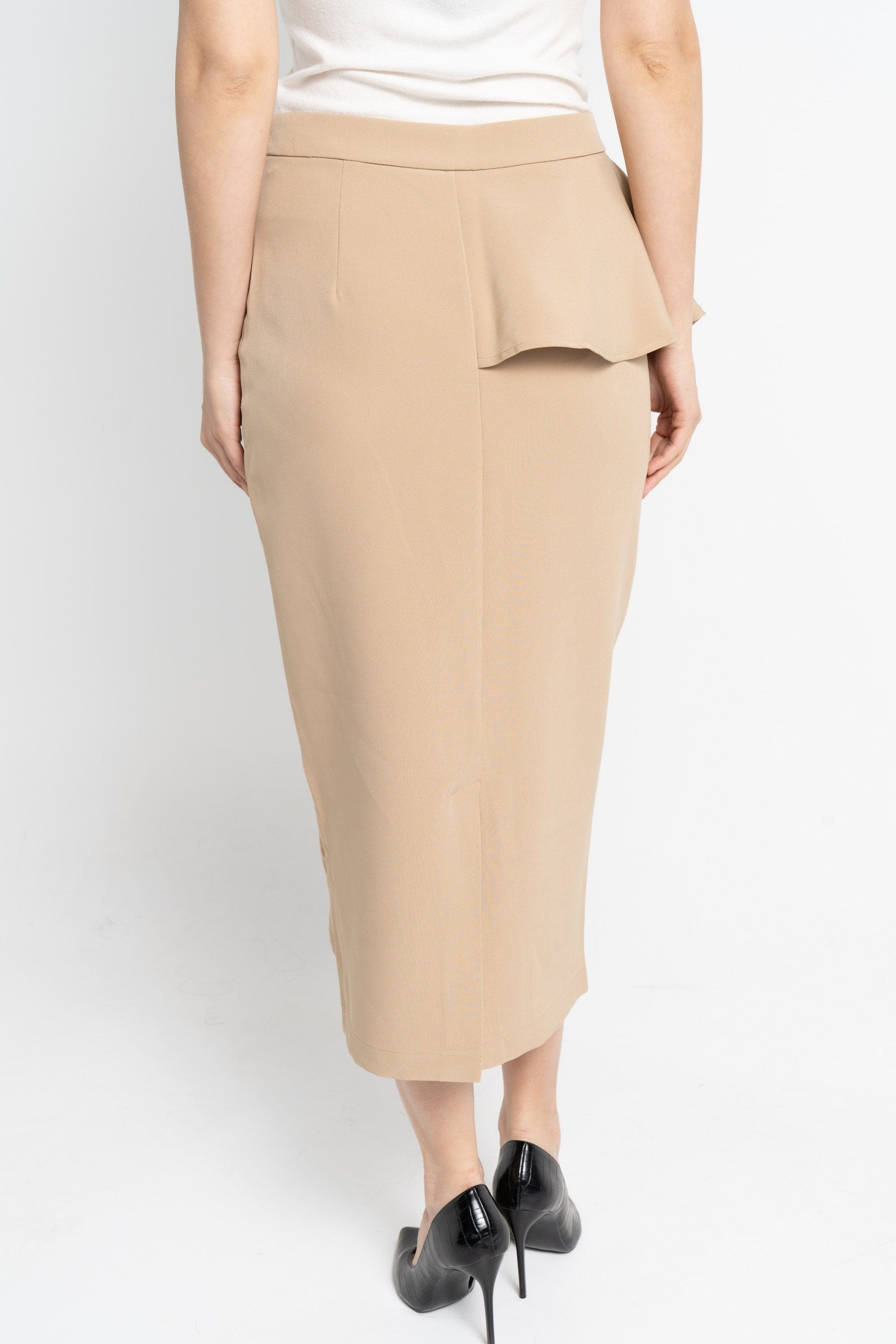 نتشي تنورة ميدي نسائية طبقتين سادة