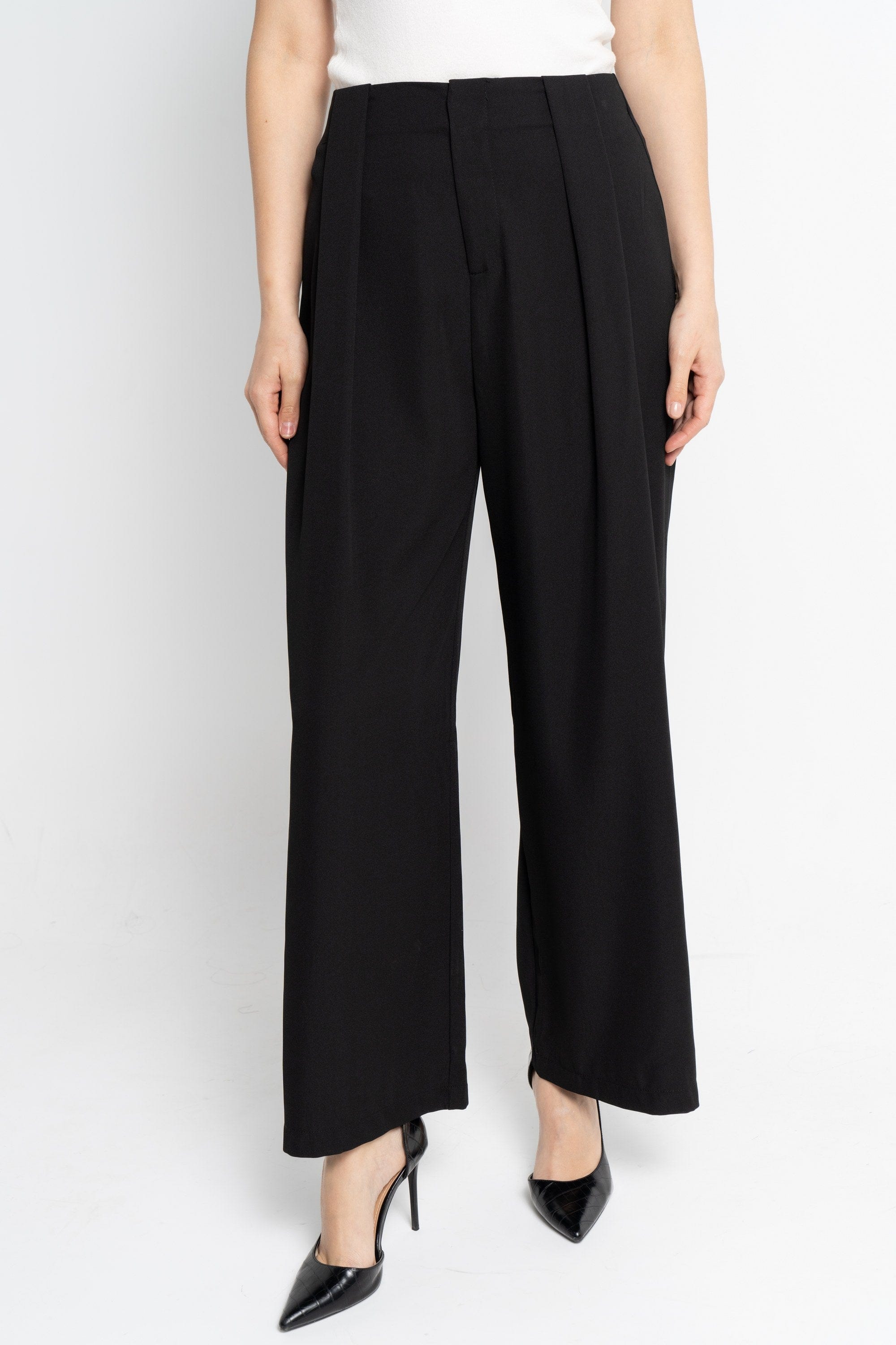 نتشي بنطلون طويل رسمي نسائي أسود