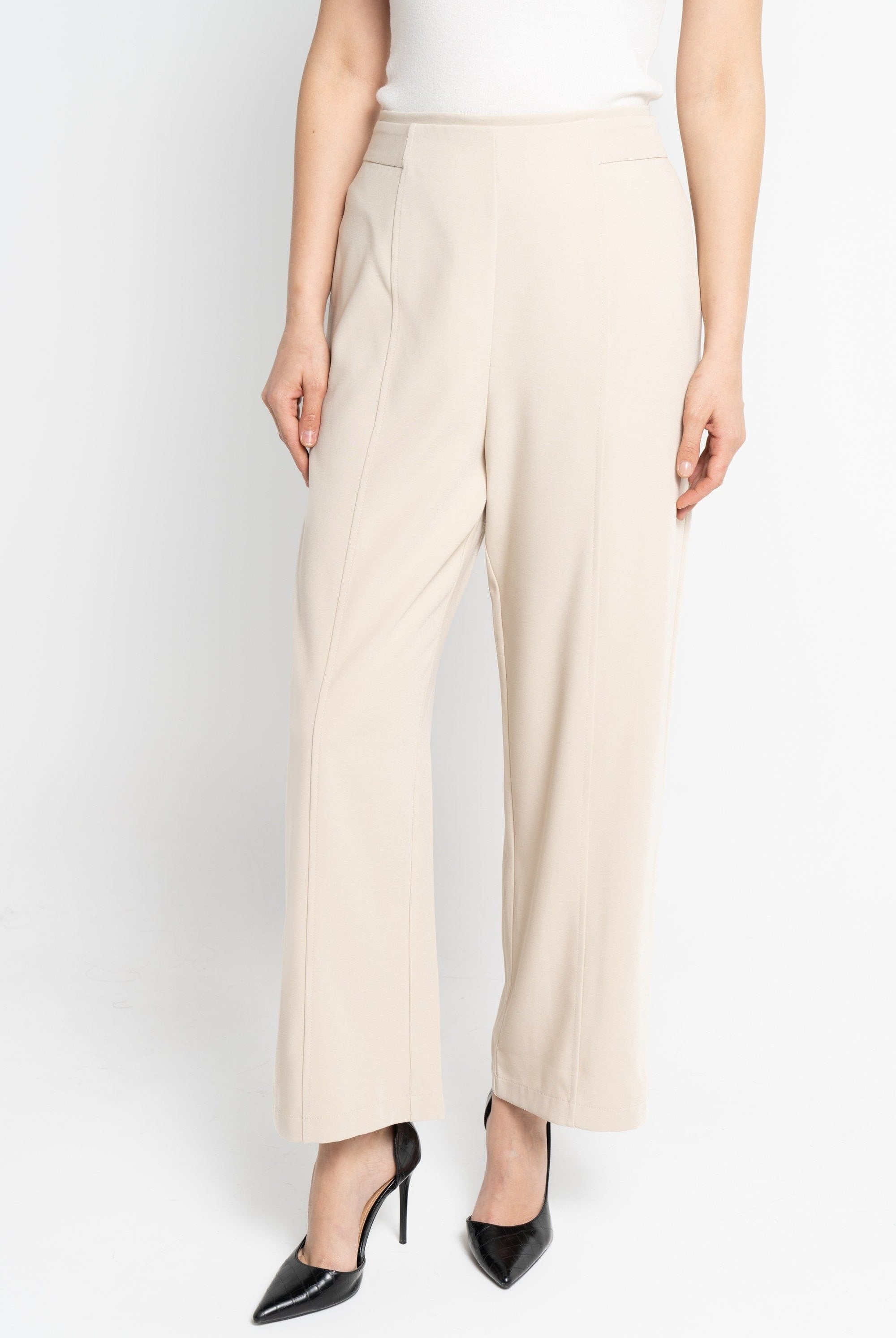 نتشي بنطلون طويل رسمي خصر مرتفع نسائي