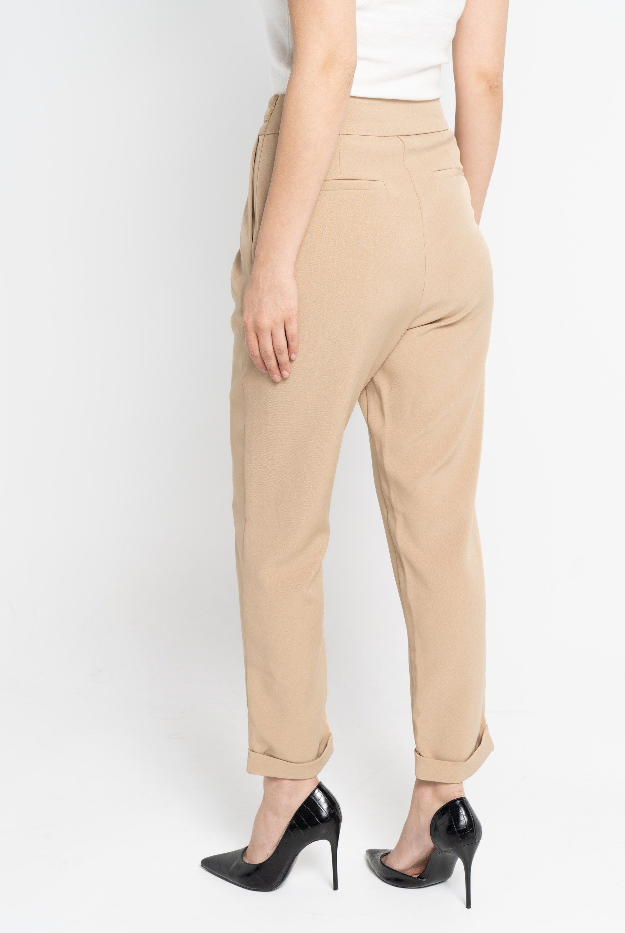 نتشي بنطلون طويل سادة بتوكة لامعة نسائي