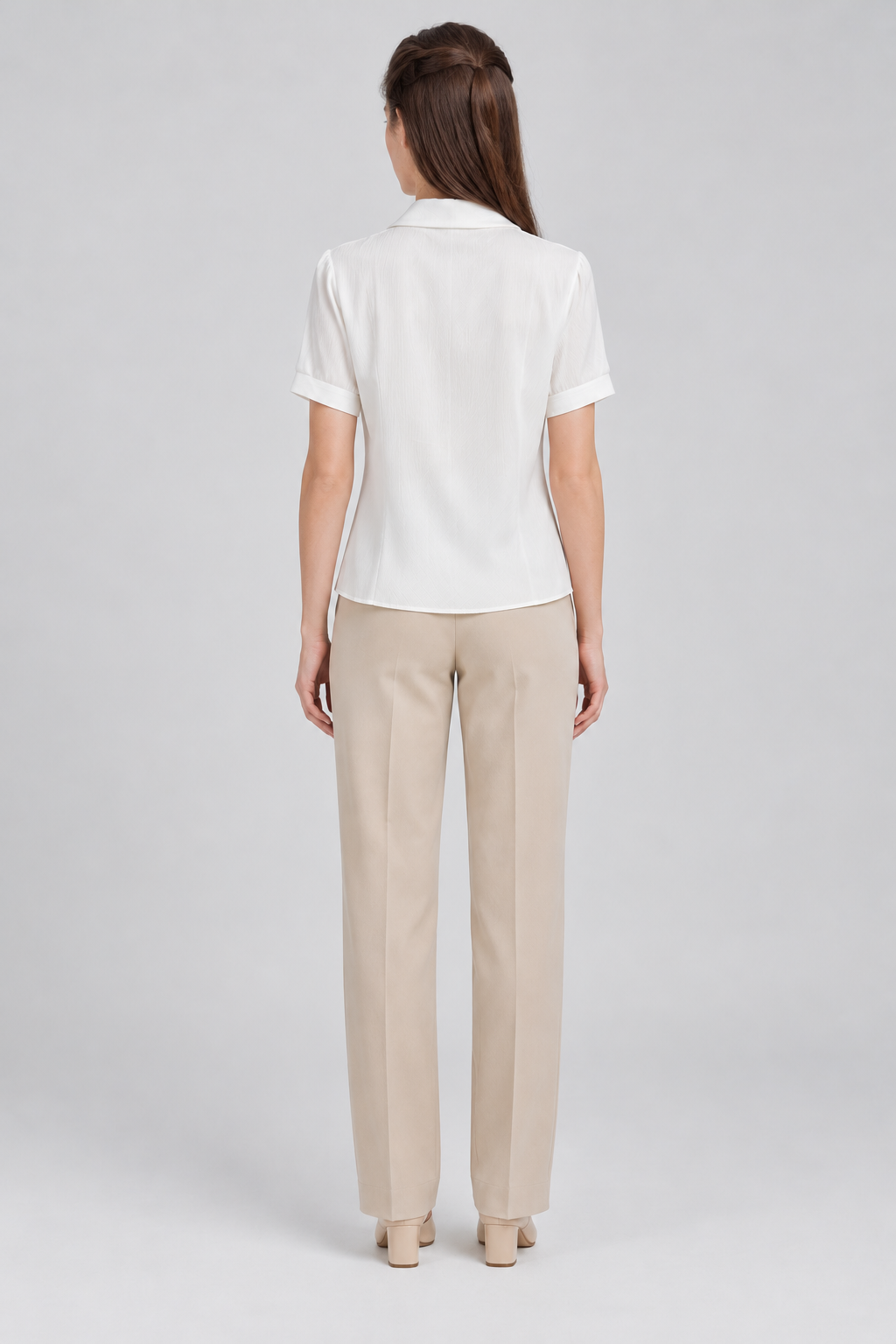 LIV0219 white blouse back view