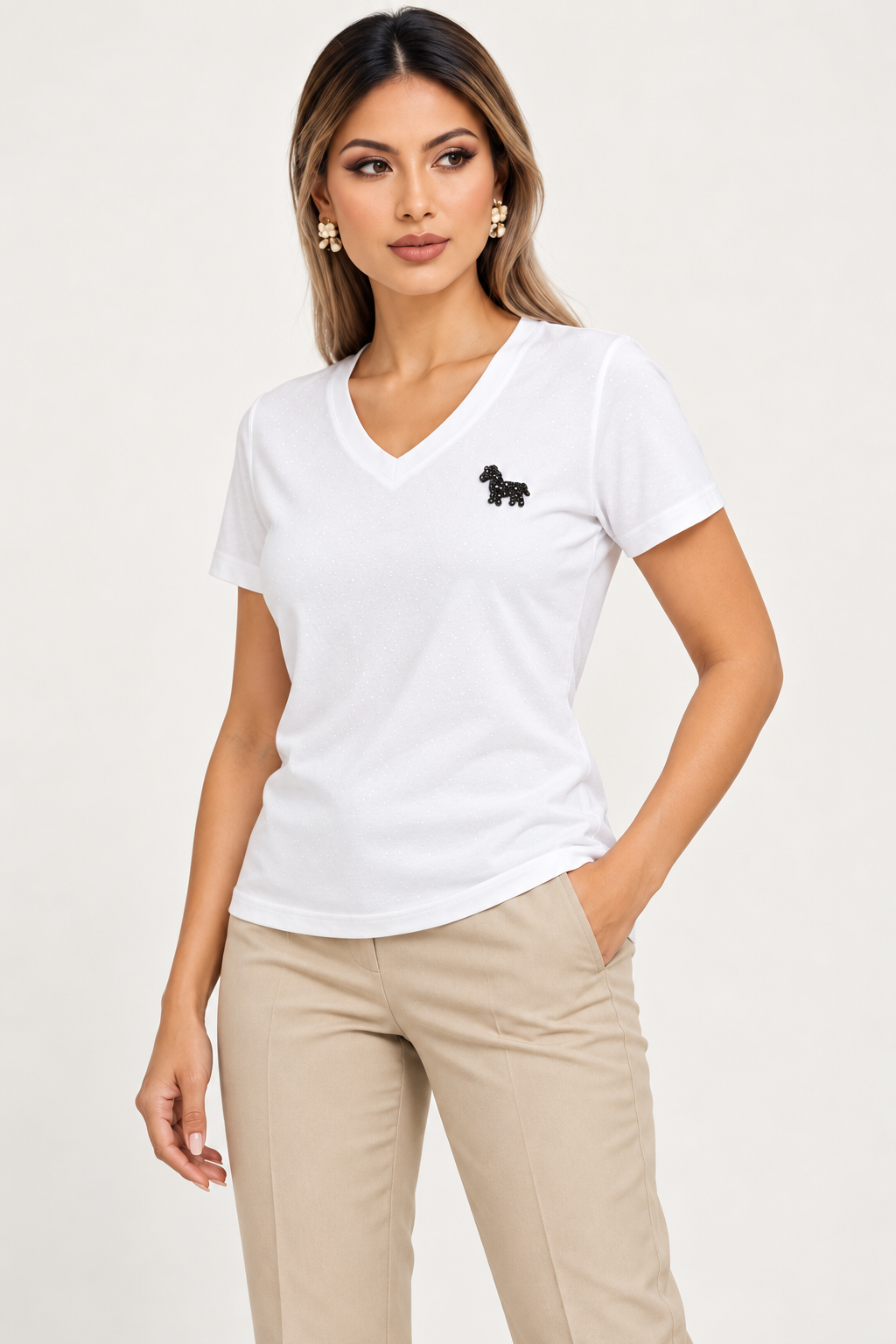 White tee garment detail