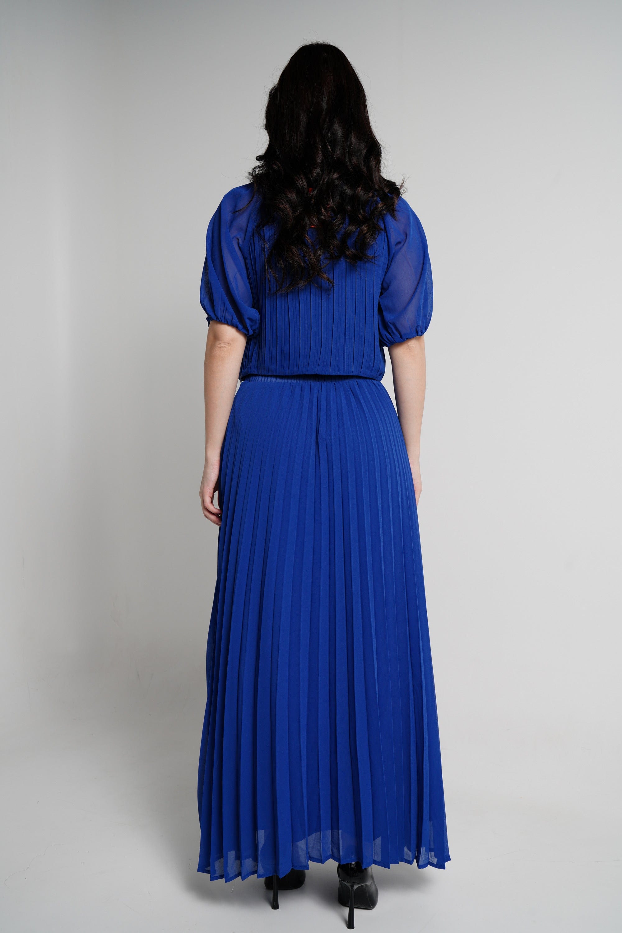 نتشي بلوزة بأكمام 3/4 بكسرات خصر مرتفع نسائي