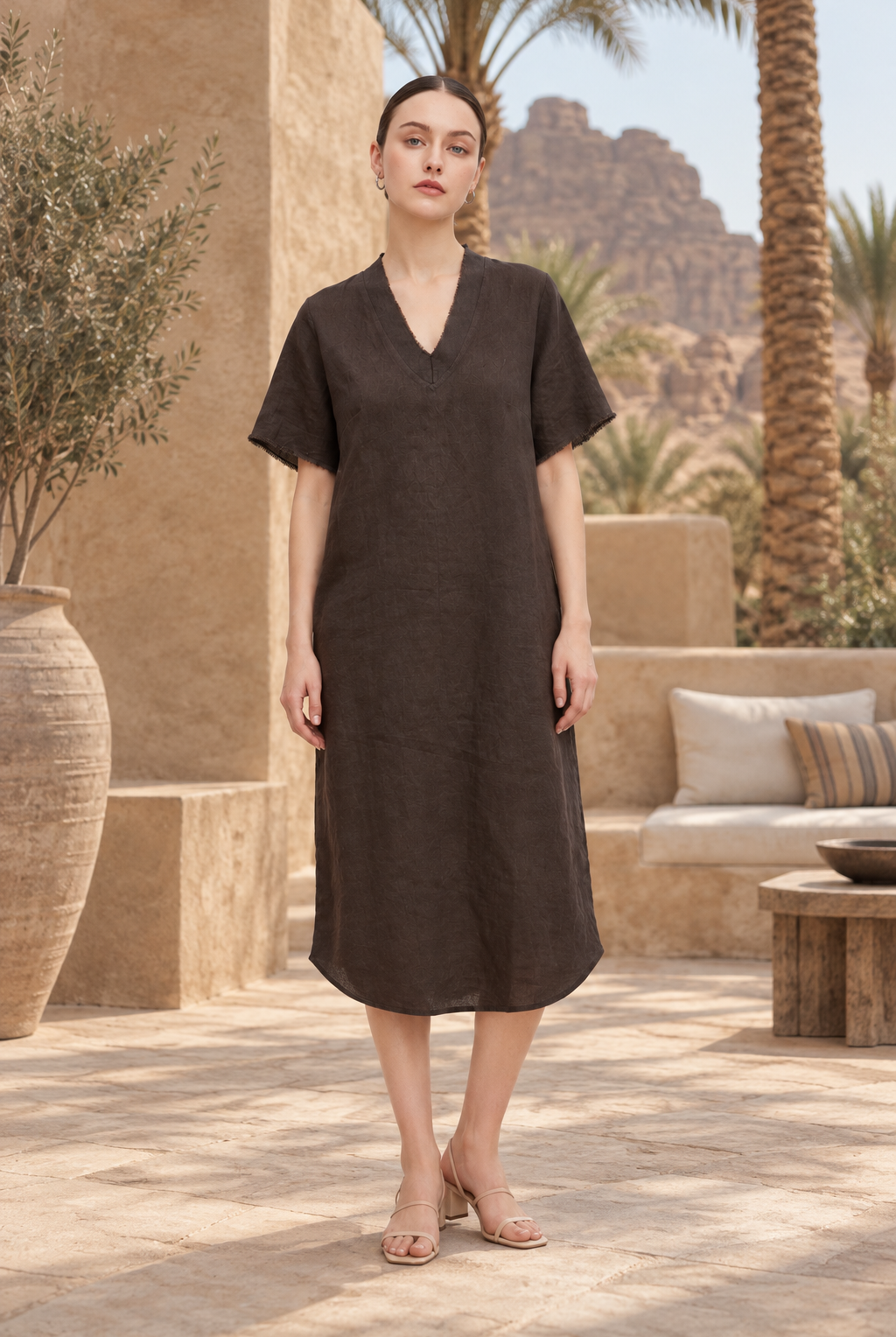 LV0901S262ZI brown lifestyle - model alice