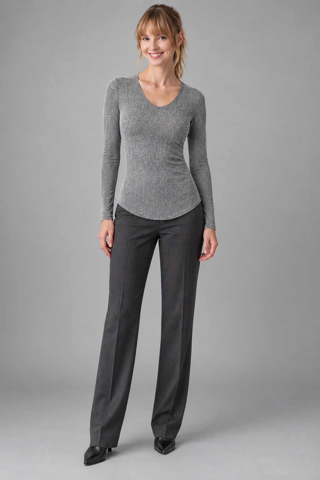 LV1112S263HL gray top full front on model Alisa