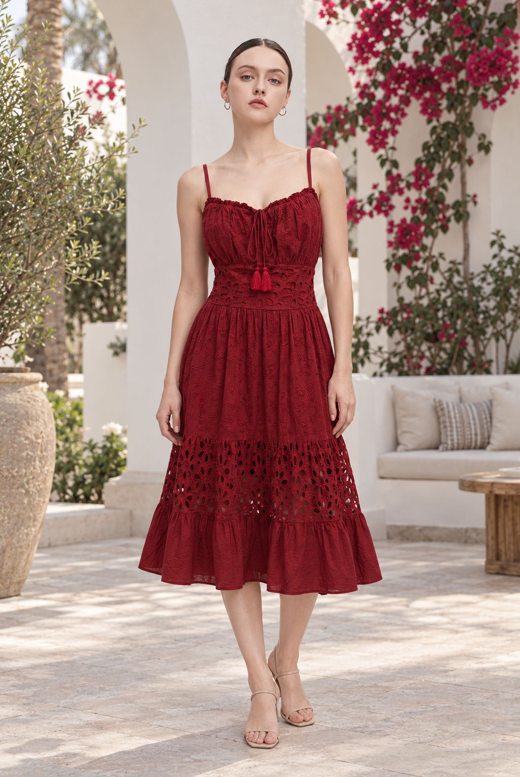 LV1167S262ZI red lifestyle - model Alice