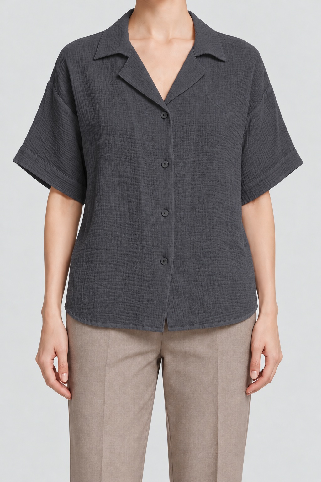 LV1334S263WN grey garment front - model Maria