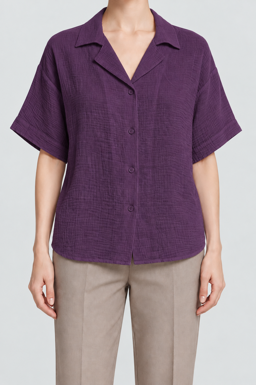 LV1334S263WN purple garment front - model Maria