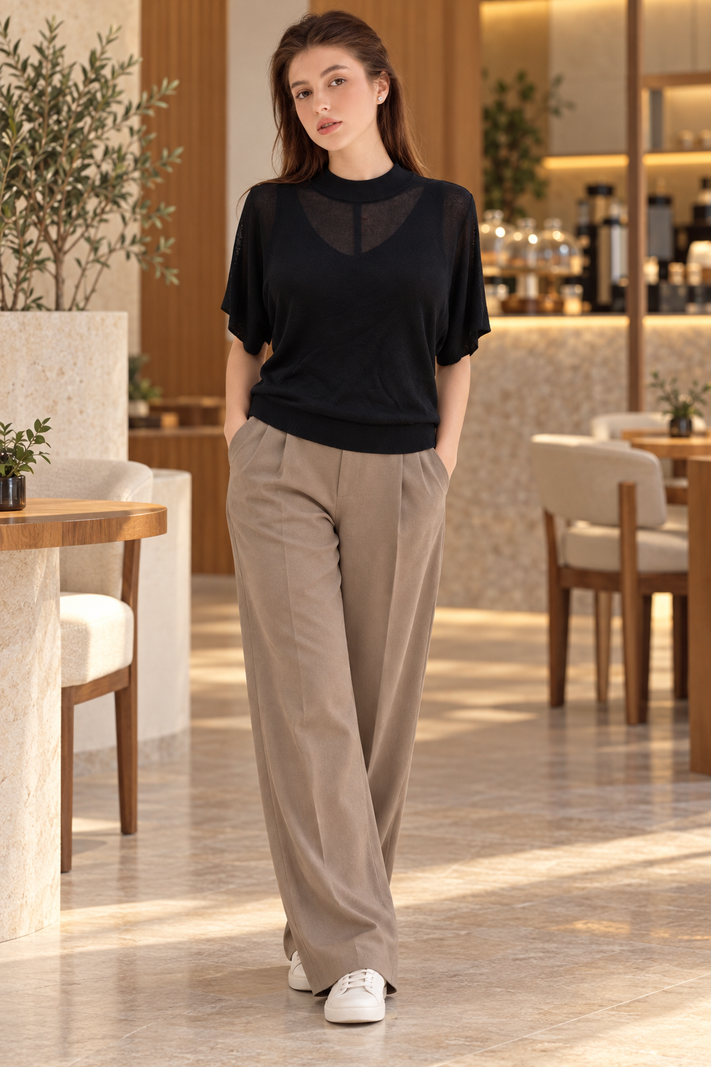 LV1447W264TO black lifestyle on Andrea