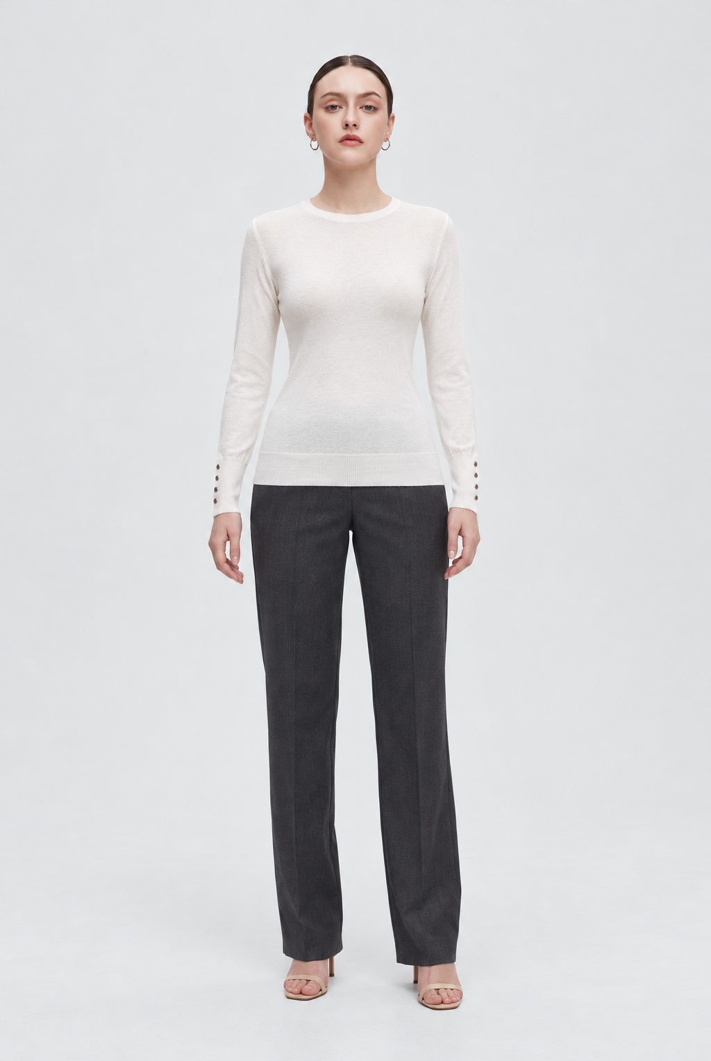 MA0762W264CDY off_white long sleeve top on Alice - full front