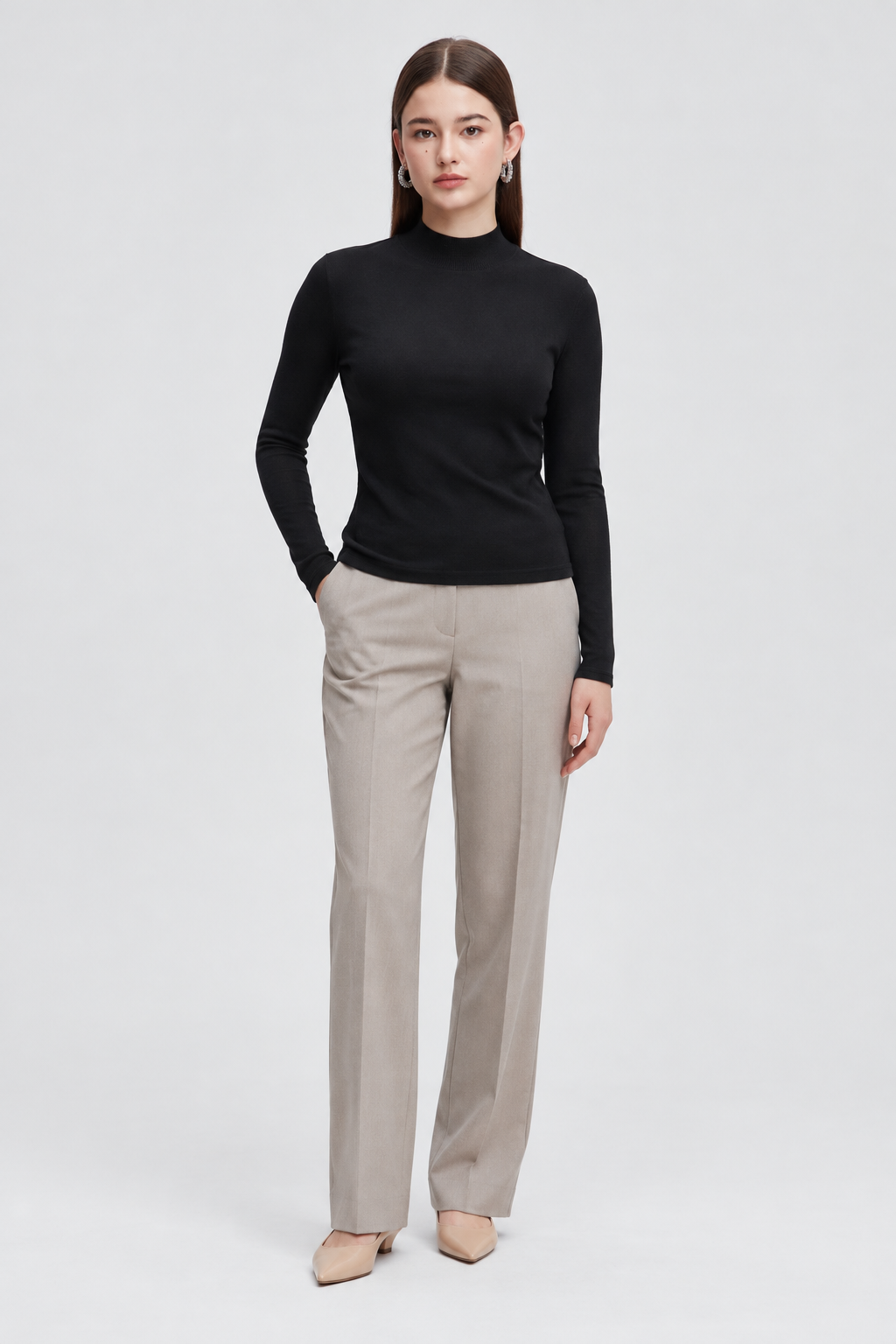 MA0763W264CDY black full front - model Daria S